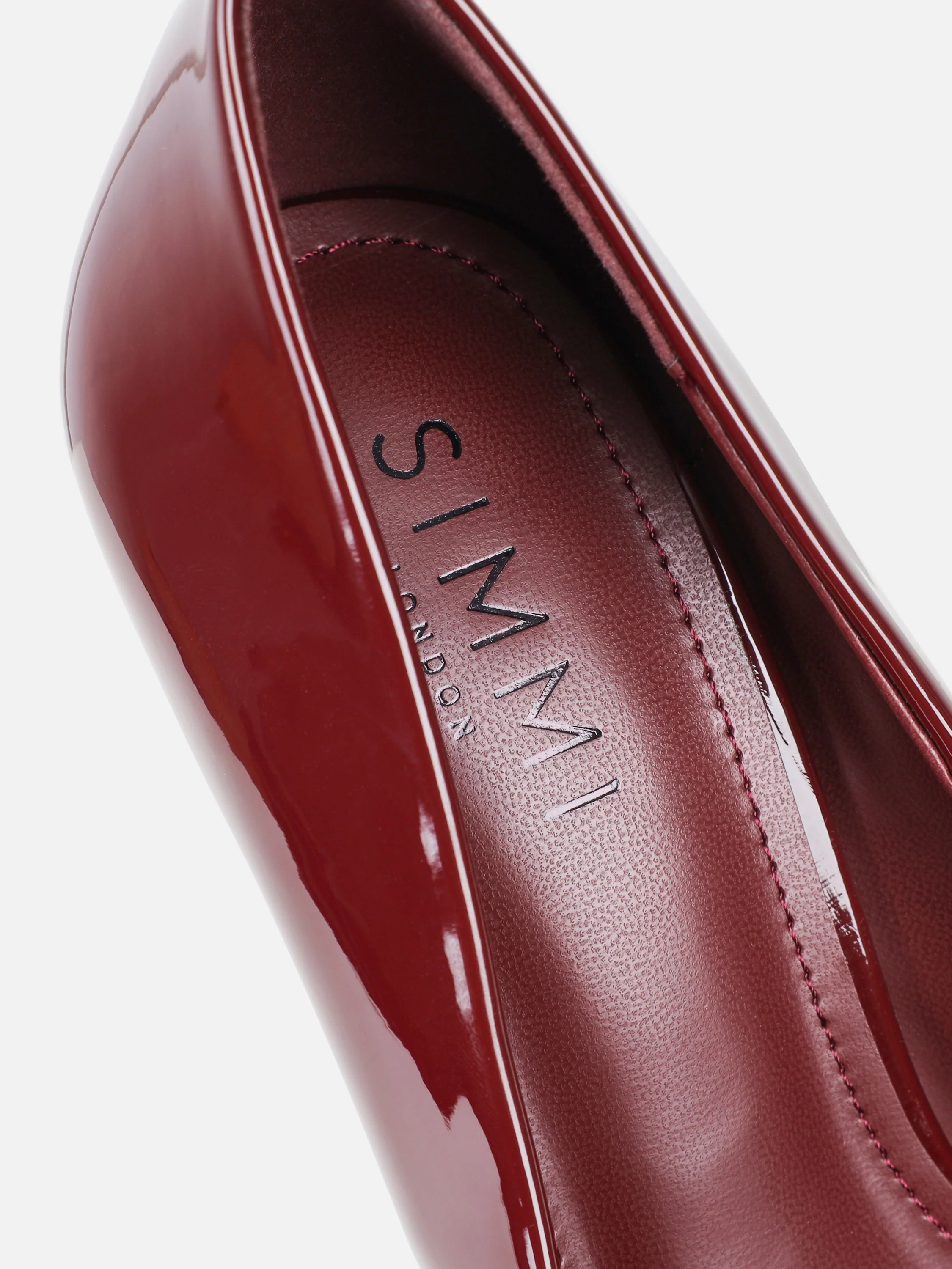 Alez Burgundy Patent Court Shoes - Image 3