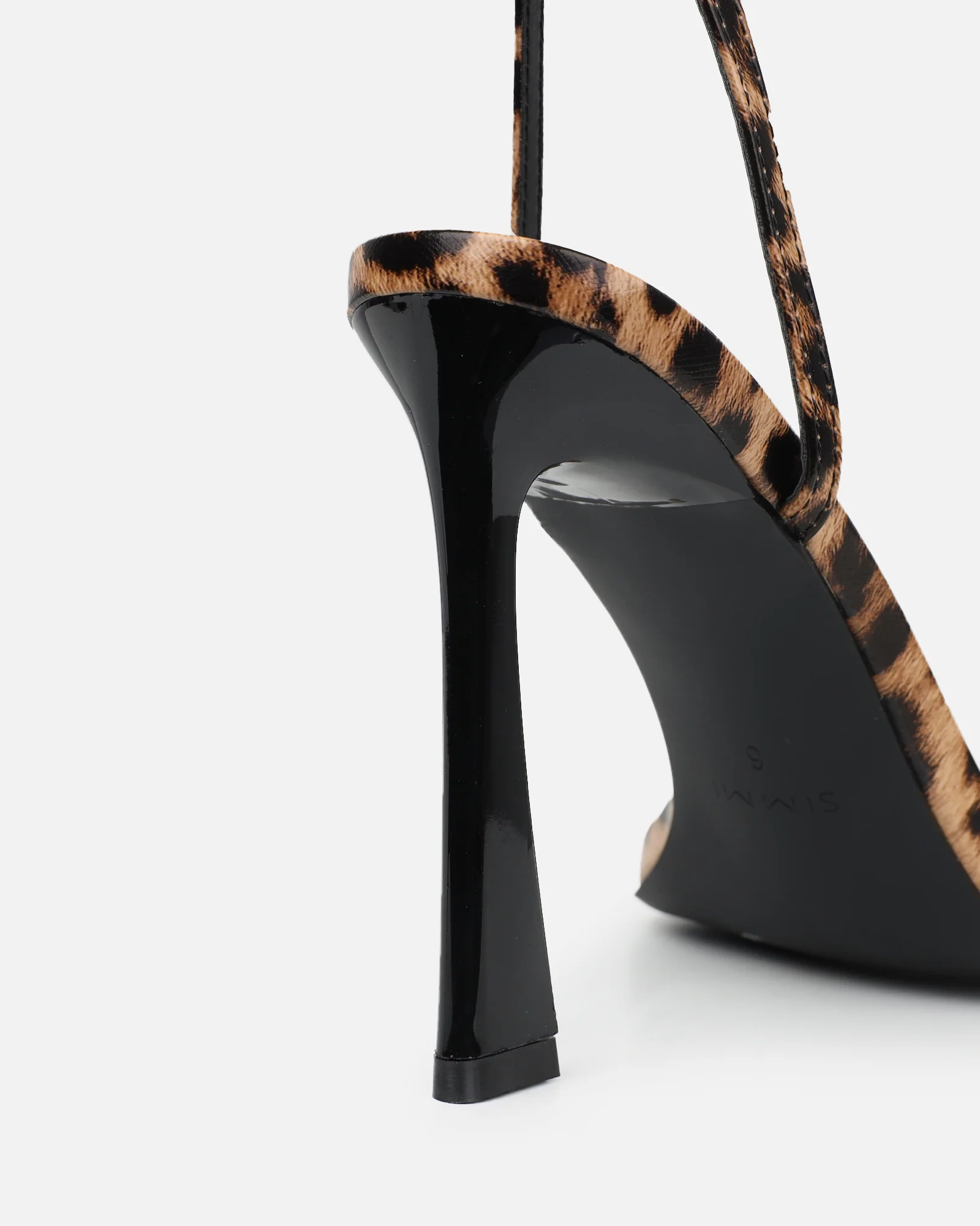 Apple Leopard Flared Heeled Sandals - Image 3