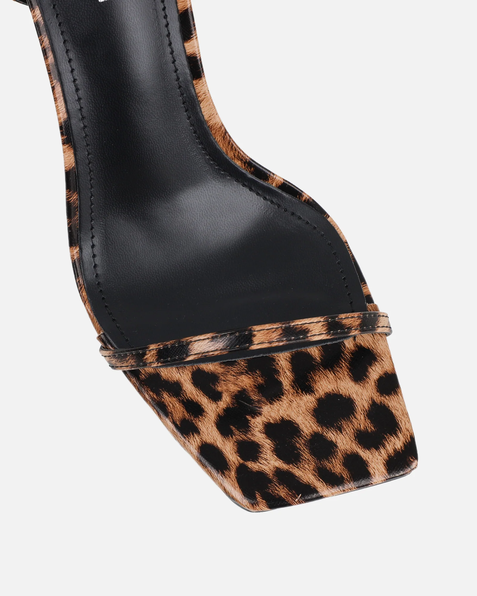 Apple Leopard Flared Heeled Sandals - Image 4