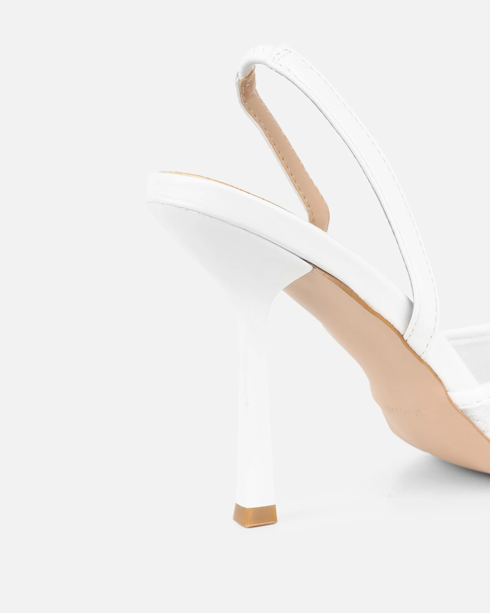 Bebee White Lace Bow Heeled Sandals - Image 3