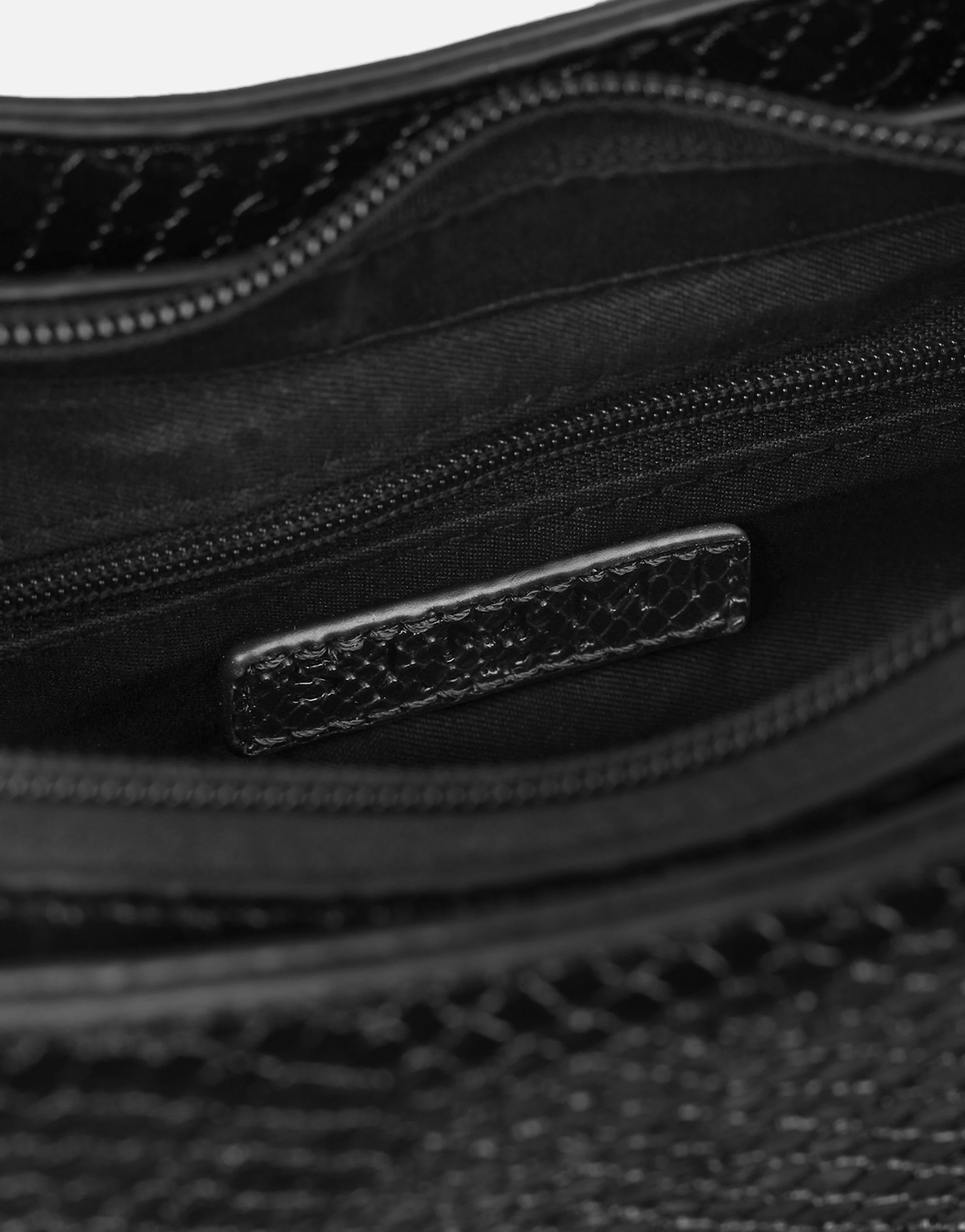 Carmine Black Snake Effect Diamante Cross Chain Shoulder Bag - Image 6