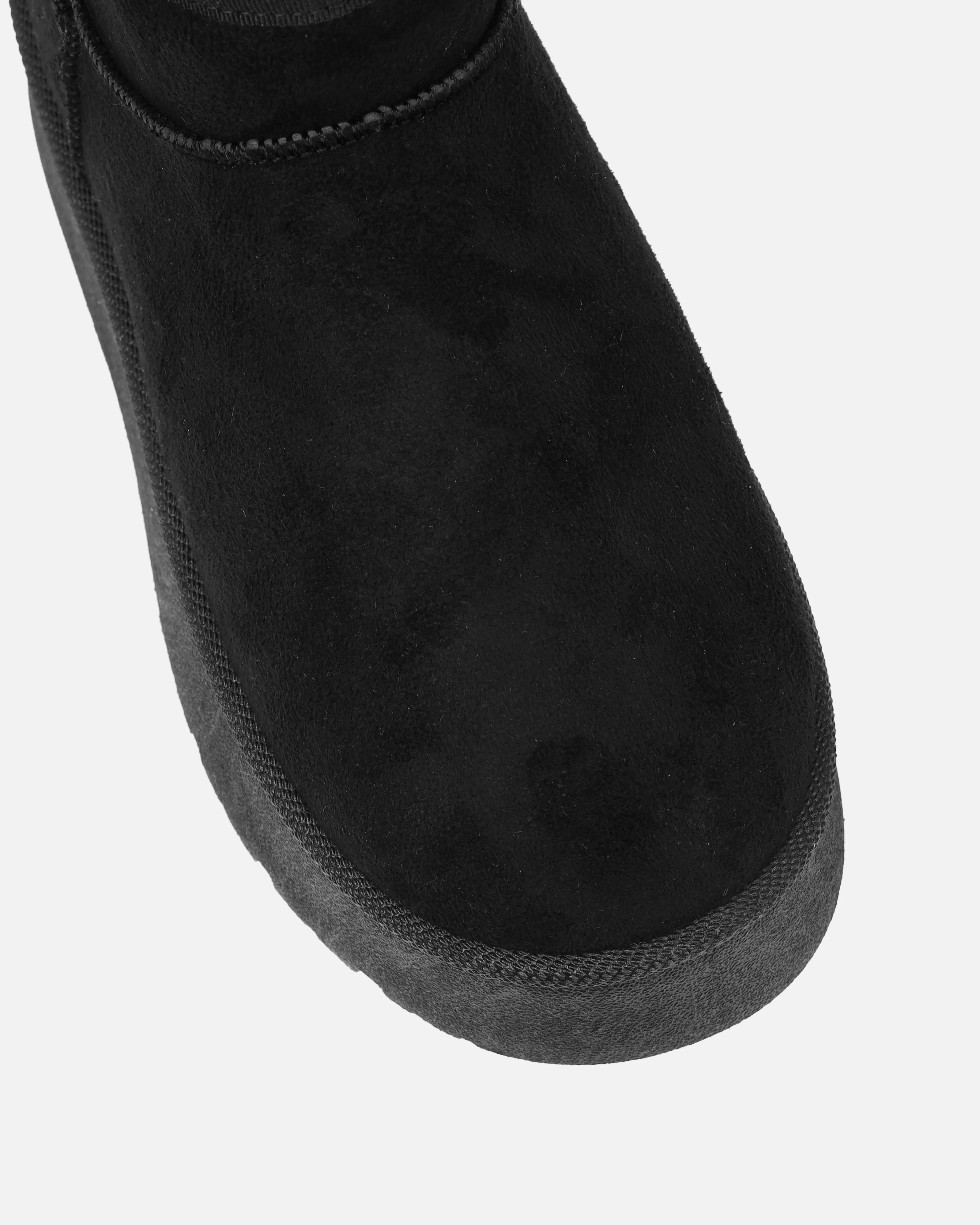 Cori Black Faux Suede Flatform Boots - Image 4