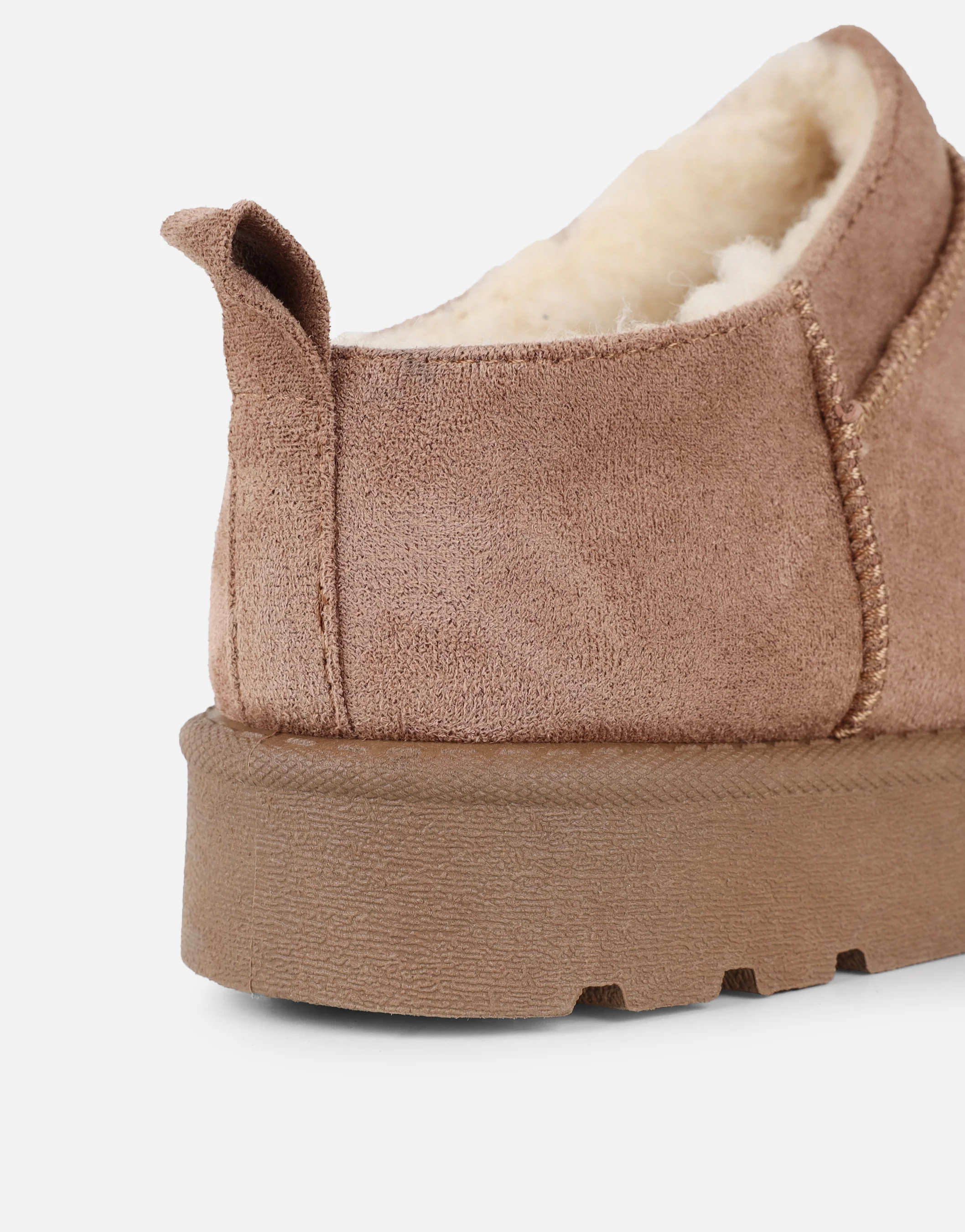 Emmy Mocha Faux Suede Micro Flatform Boots - Image 3