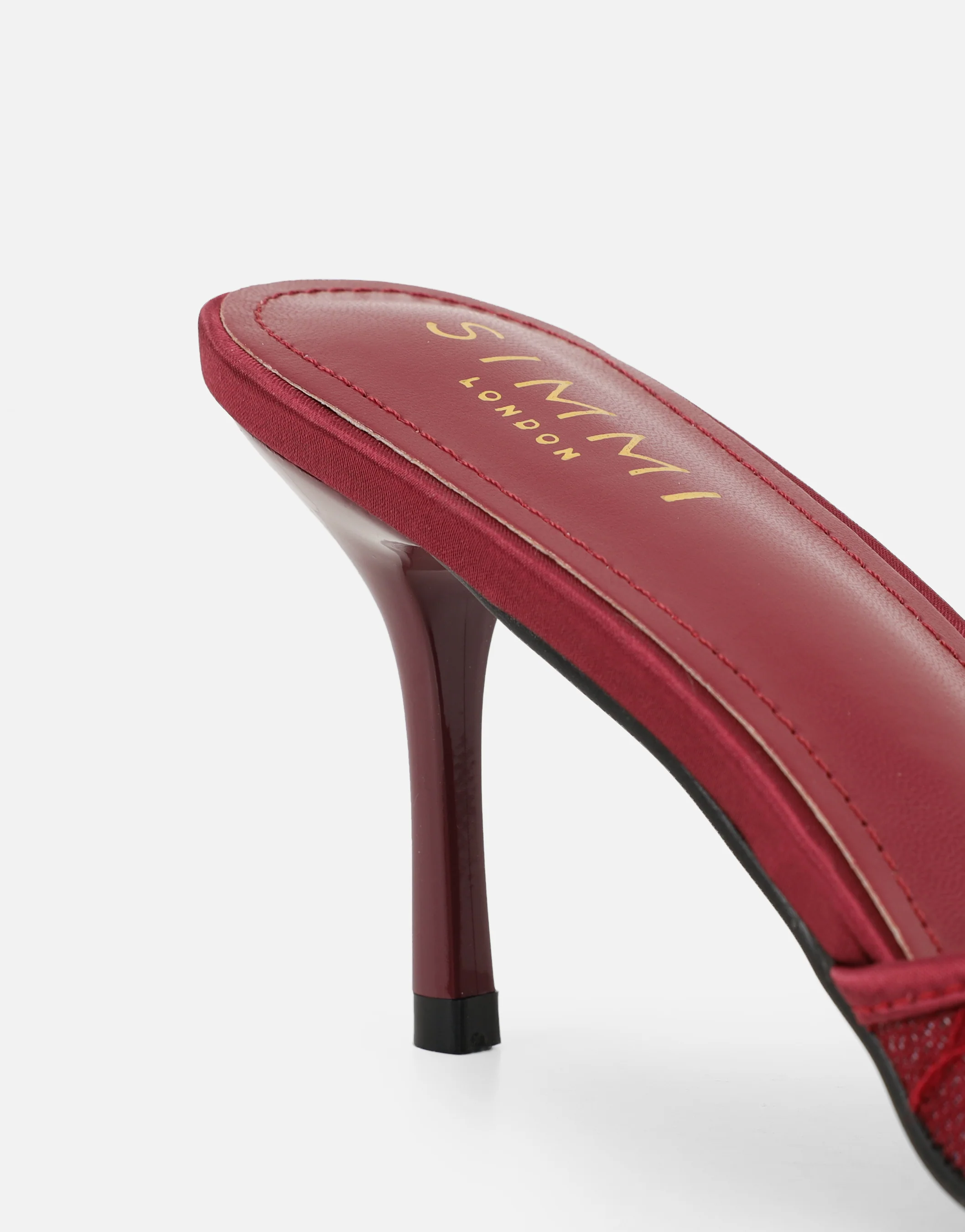 Fiorella Burgundy Lace Mules - Image 3