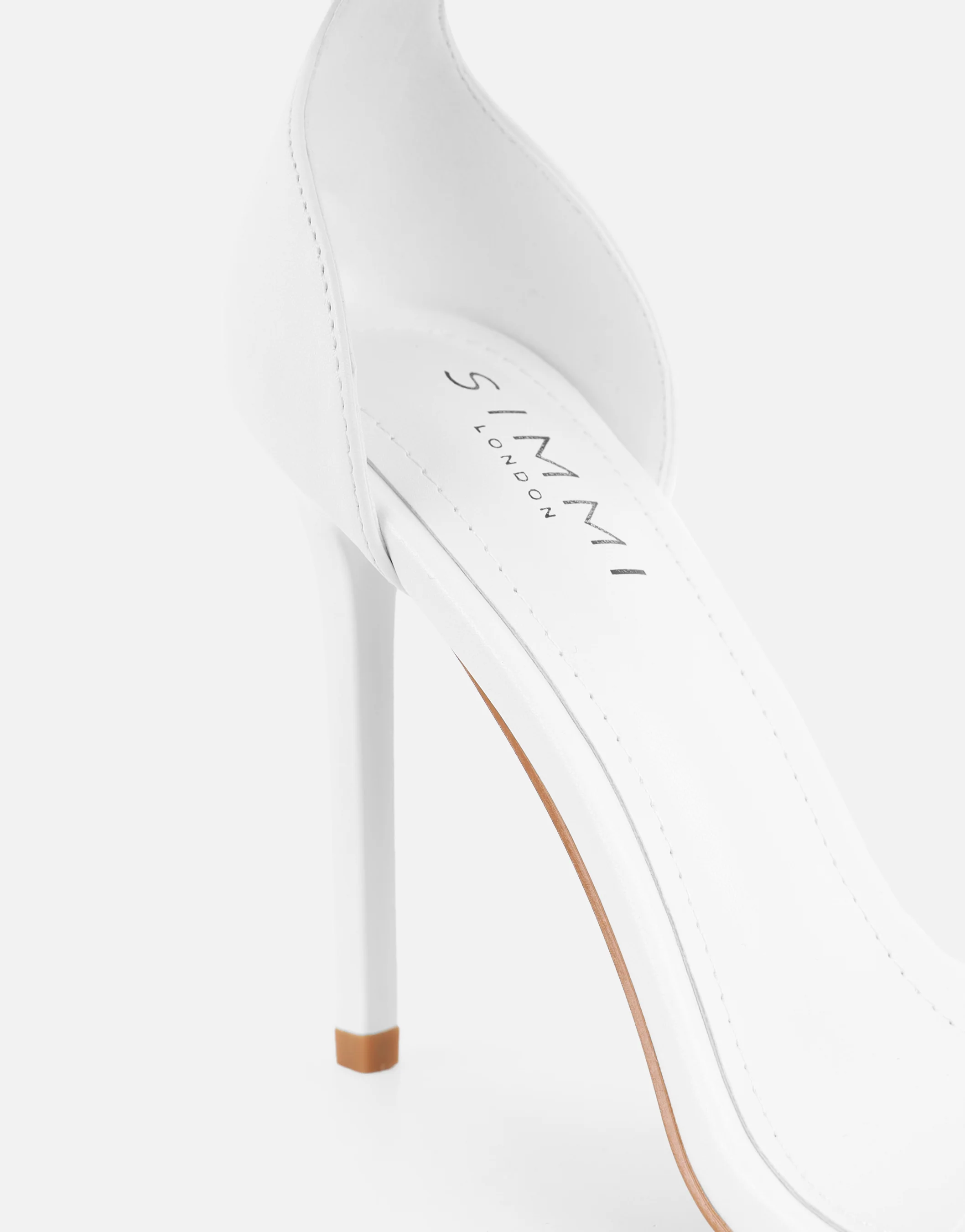 Gabby White Barely There Heeled Sandals - Image 3