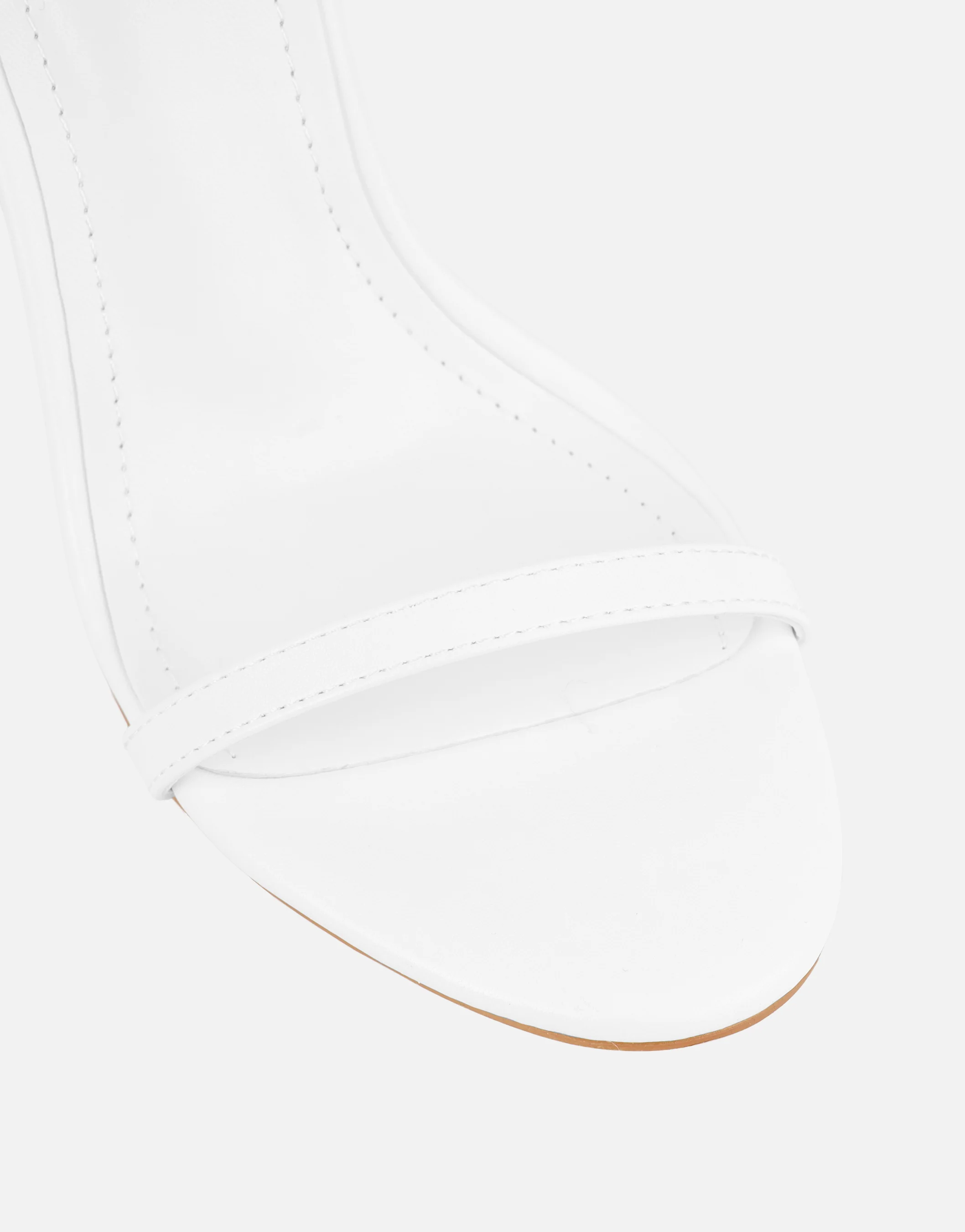 Gabby White Barely There Heeled Sandals - Image 4