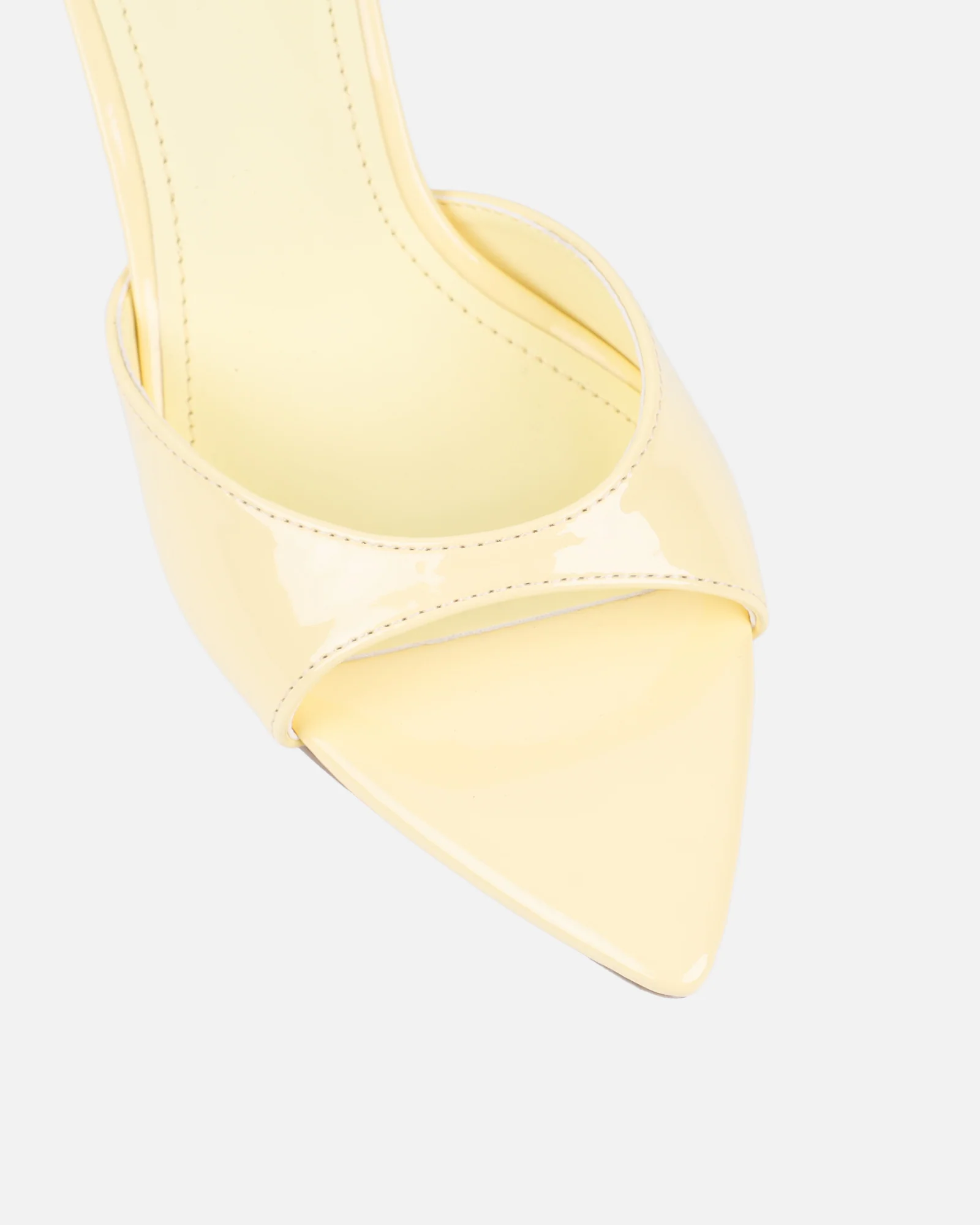Jerez Butter Yellow Peep Toe Heeled Sandals - Image 3