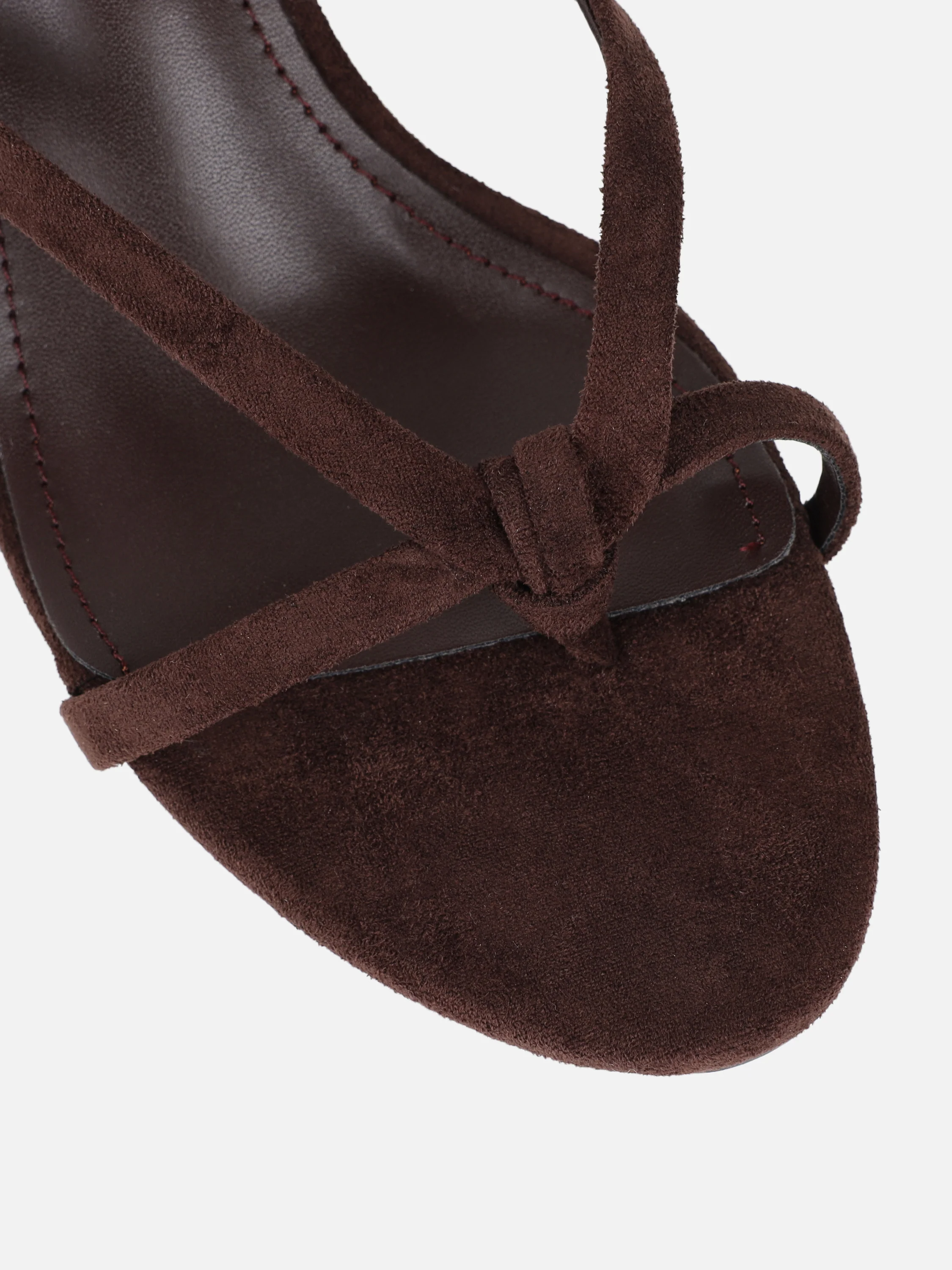 Jesse Brown Suede Knot Detail Heeled Sandals - Image 4