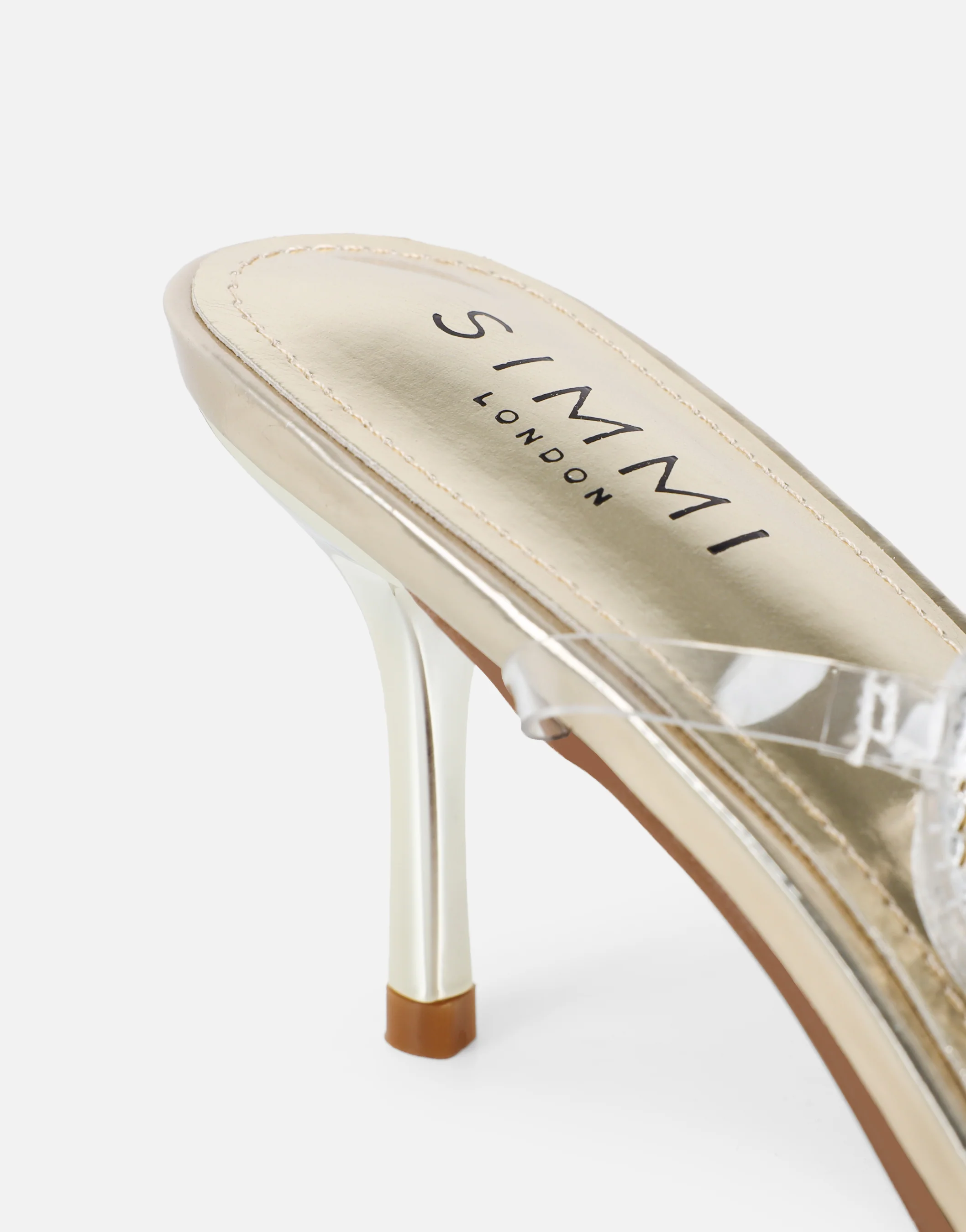 Jill gold mirror Diamante slingback heels - Image 3