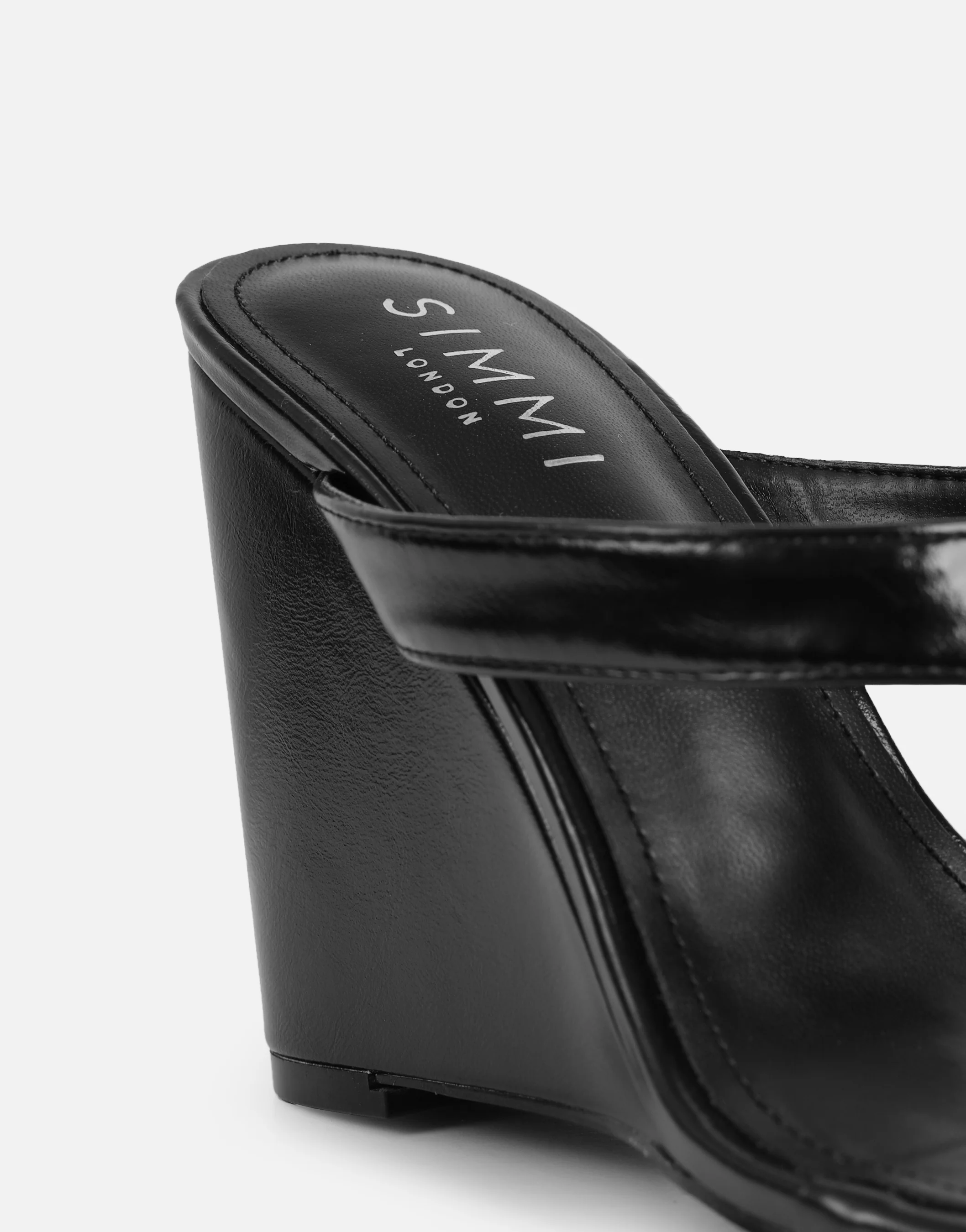 Jodie Black Toe Thong Wedge Sandals - Image 3