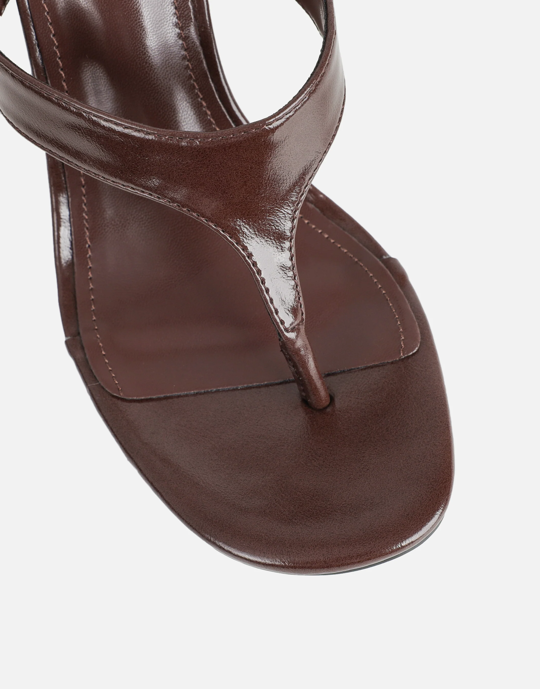 Jodie Brown Toe Thong Wedge Sandals - Image 4