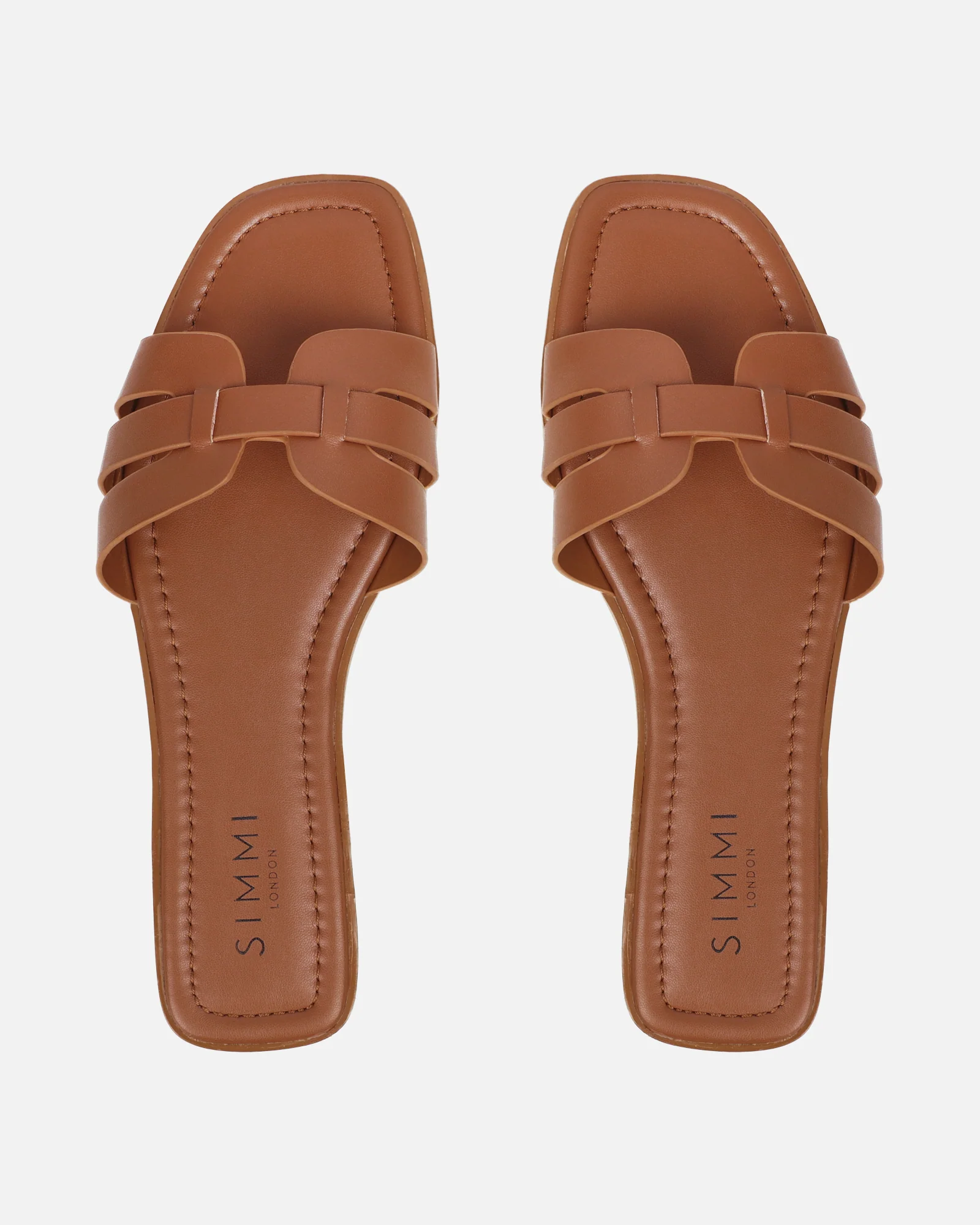 Jorja Tan Slip On Flat Sandals - Image 3