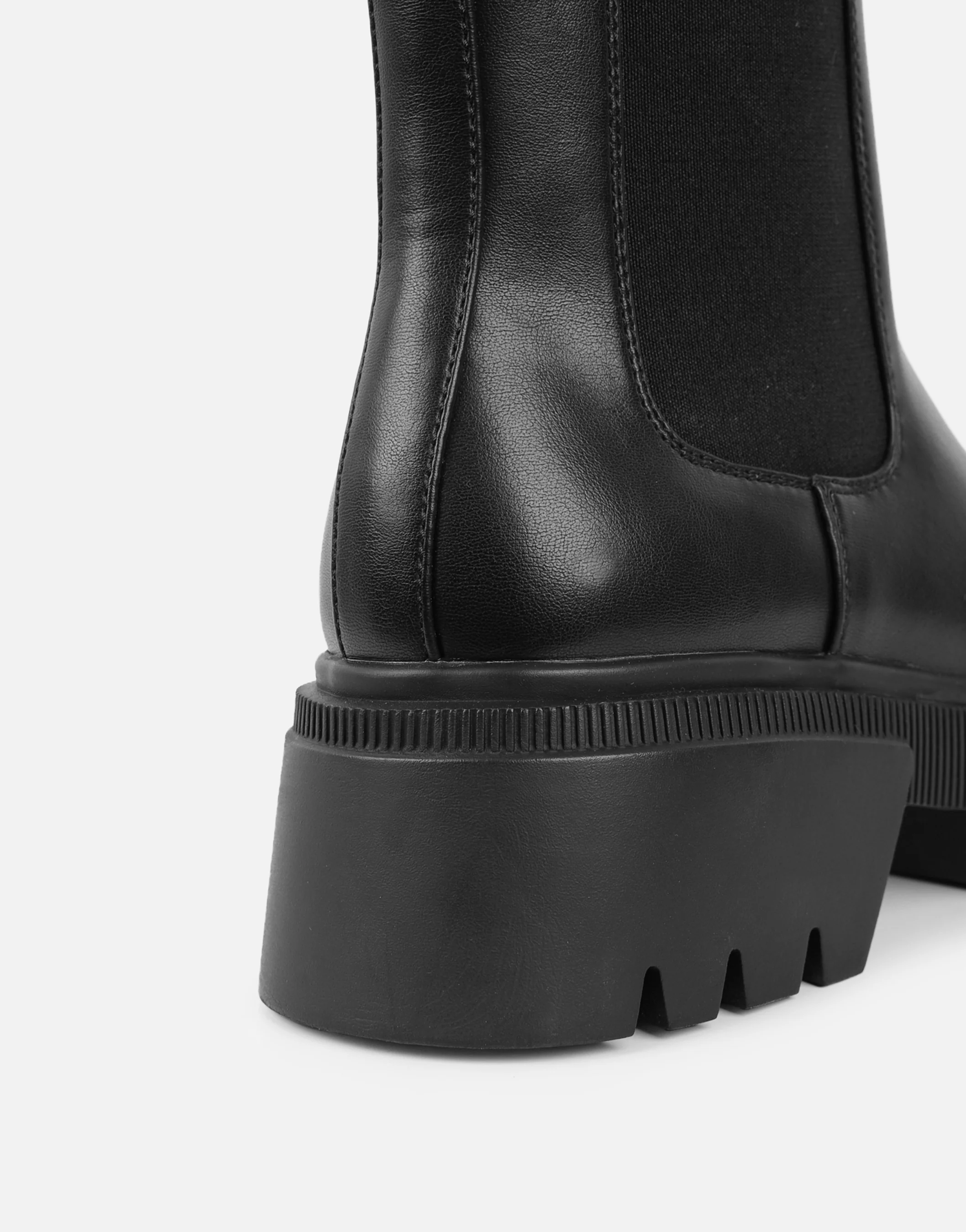 Judd Black Chunky Chelsea Boots - Image 3