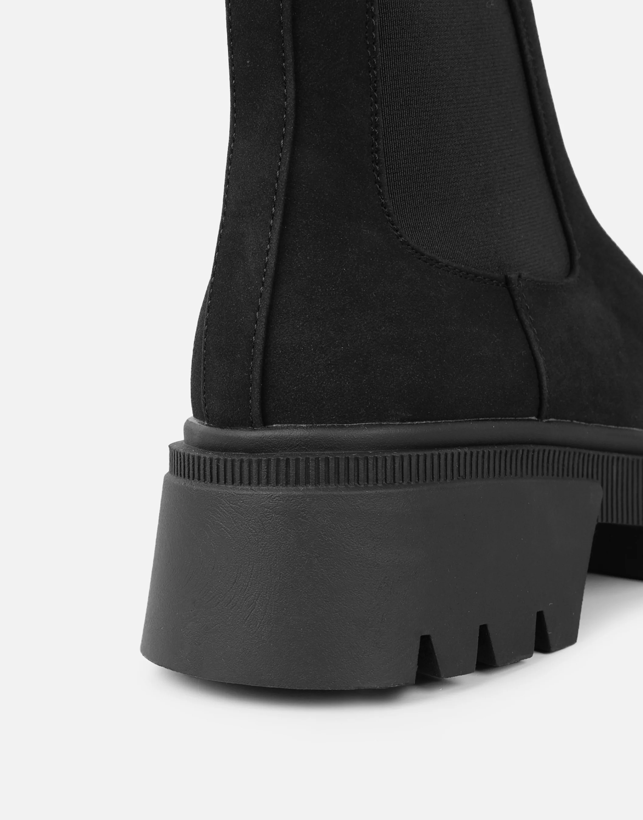 Judd Black Suede Chunky Chelsea Boots - Image 3