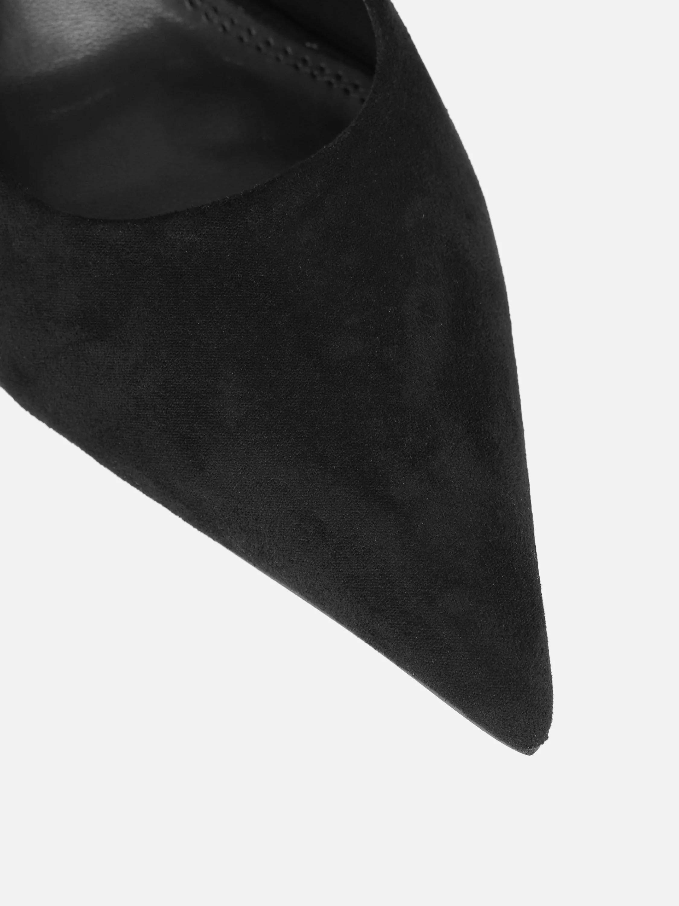 Liorra Black Suede Sling Back Court Shoes - Image 4