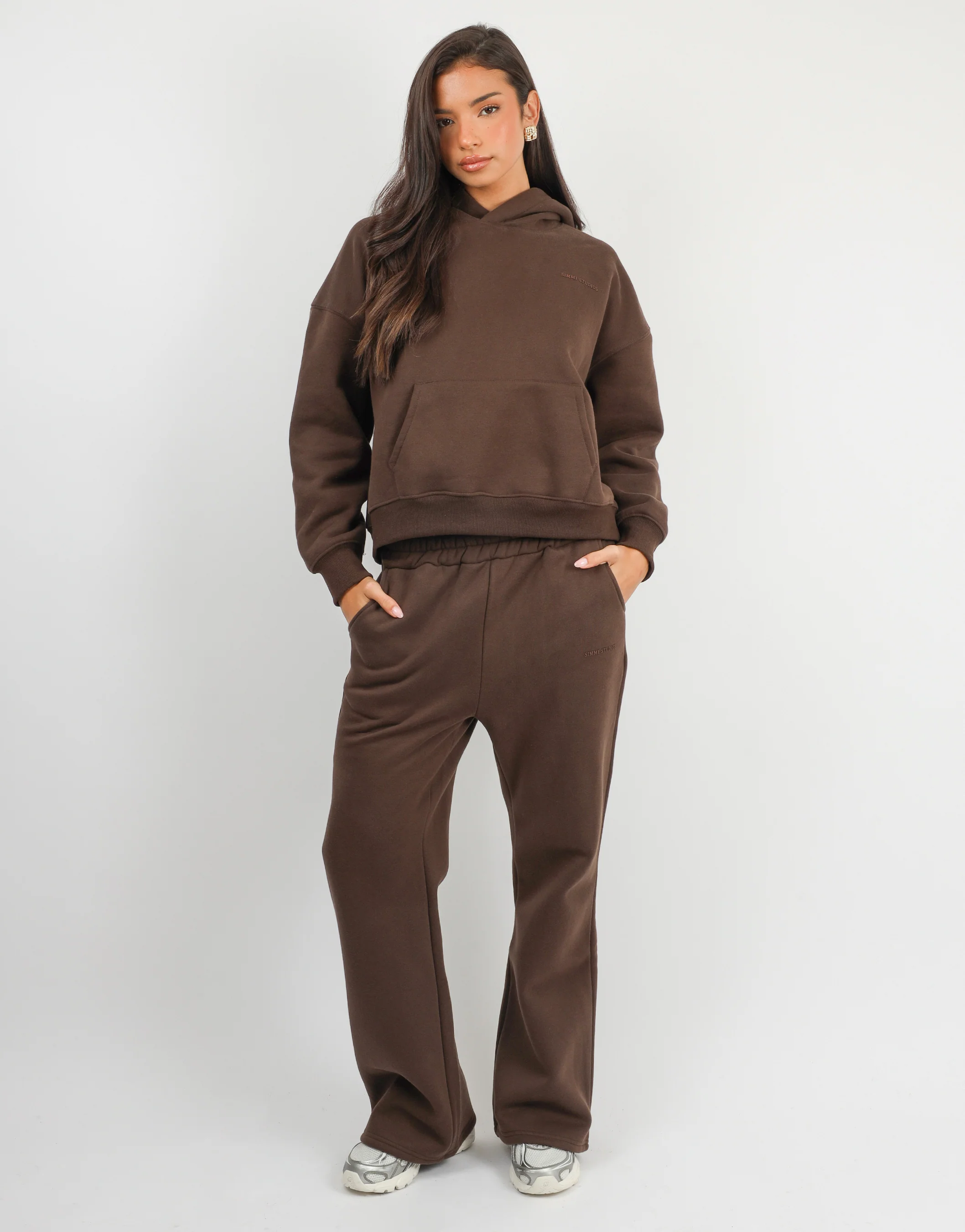 Maisy Simmi Studios Essentials Hoodie in Brown - Image 6
