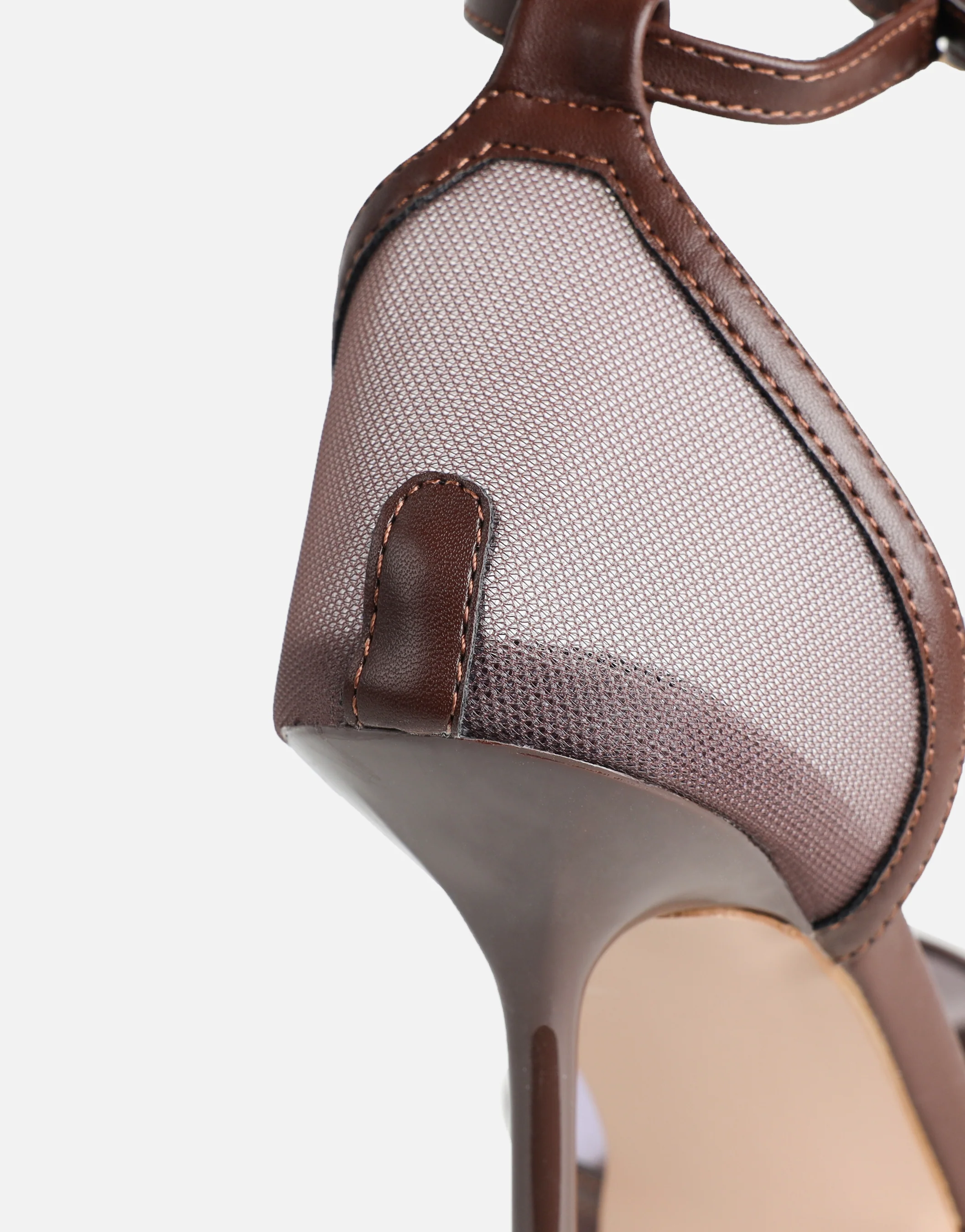 Mandisa brown mesh court heels - Image 3