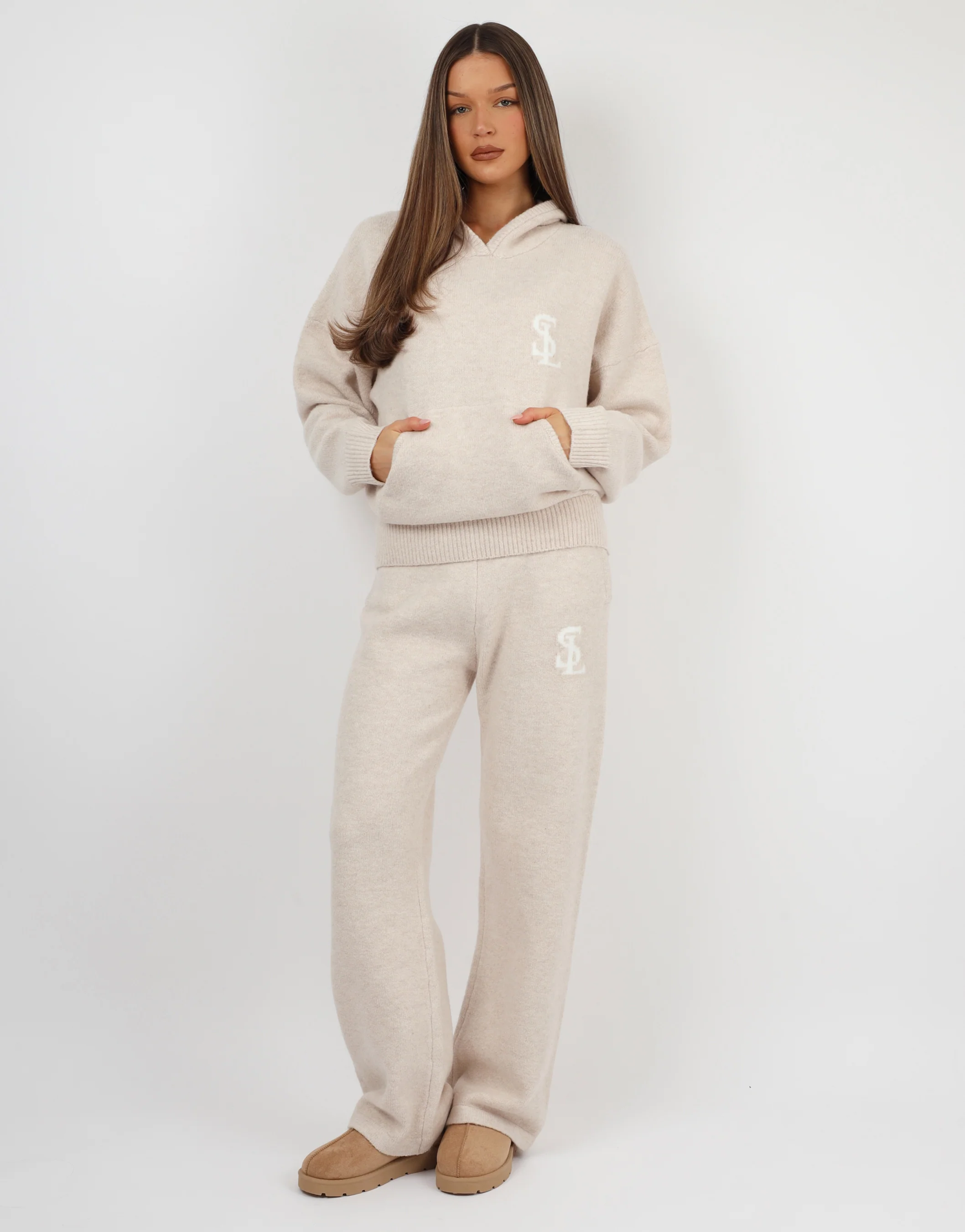 Mari Simmi Studios Knitted Hoodie In Cream - Image 3
