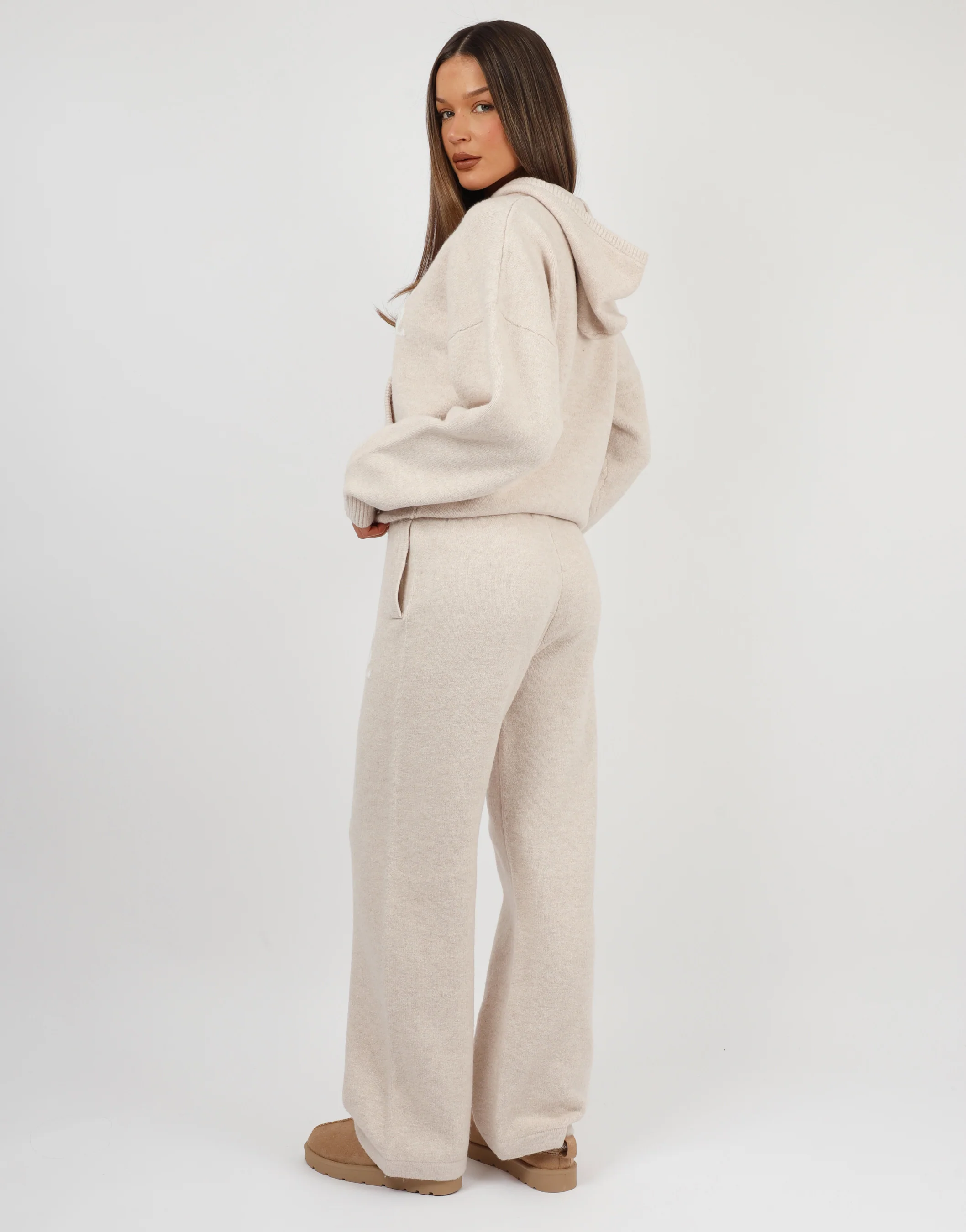 Mari Simmi Studios Knitted Hoodie In Cream - Image 5