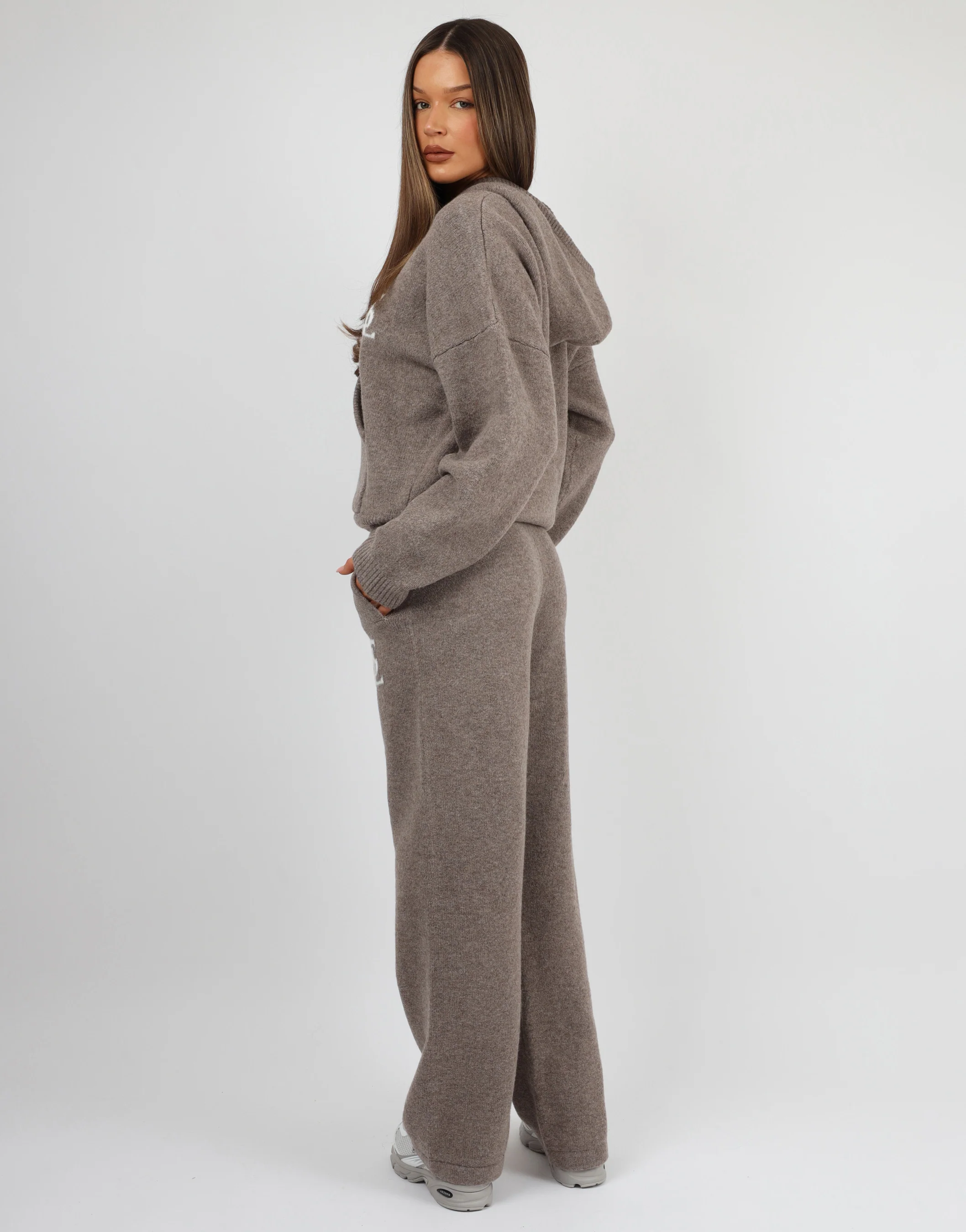 Mari Simmi Studios Knitted Hoodie In Mocha - Image 4