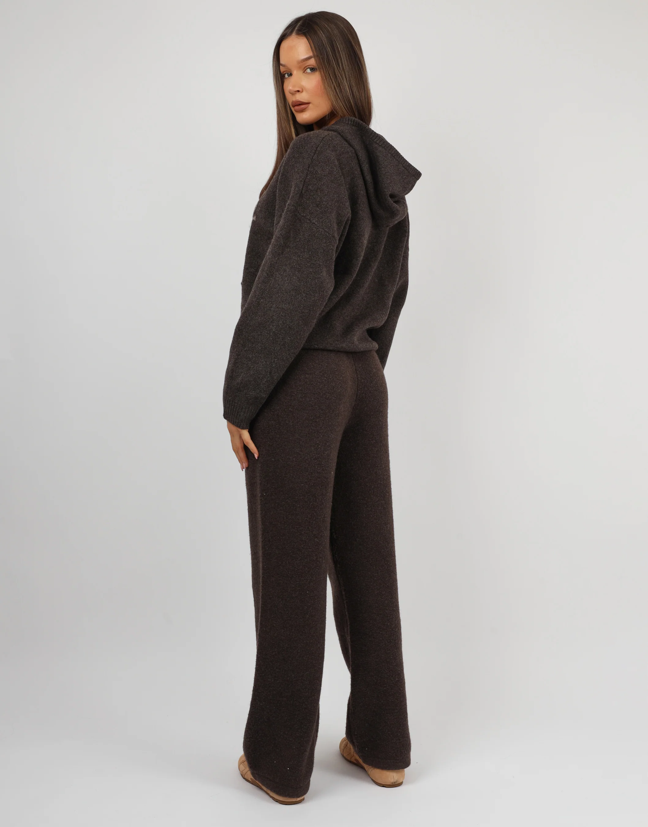 Mari Simmi Studios Knitted Hoodie In Teddy - Image 4