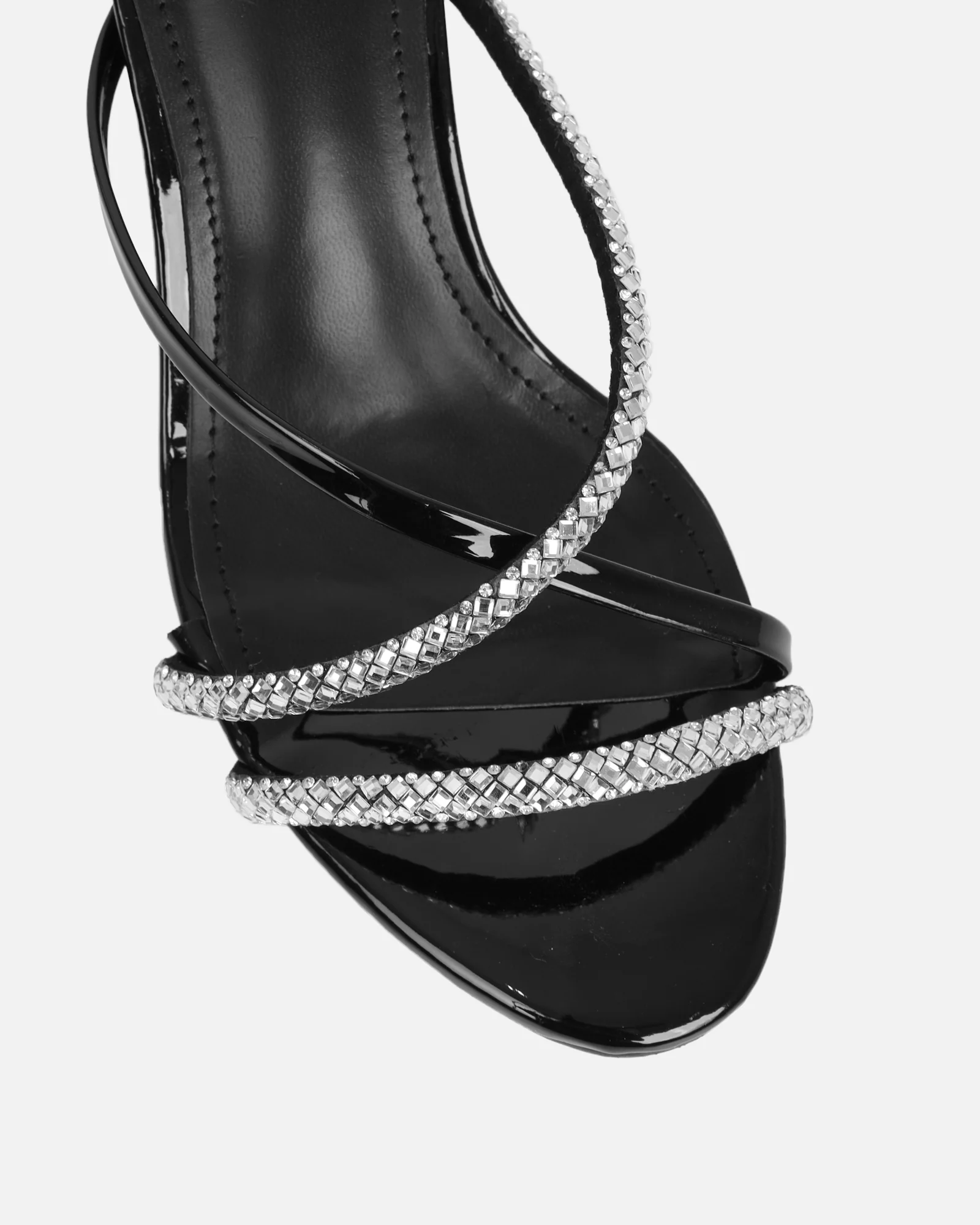 Mefele Black Patent Mid Heel Mules - Image 4