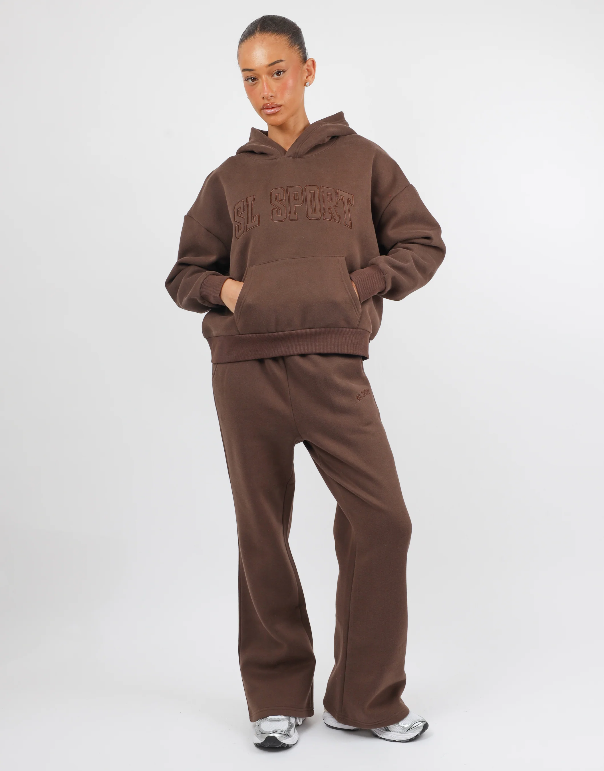 Mia Simmi Studios SL Sport Hoodie In Brown - Image 3