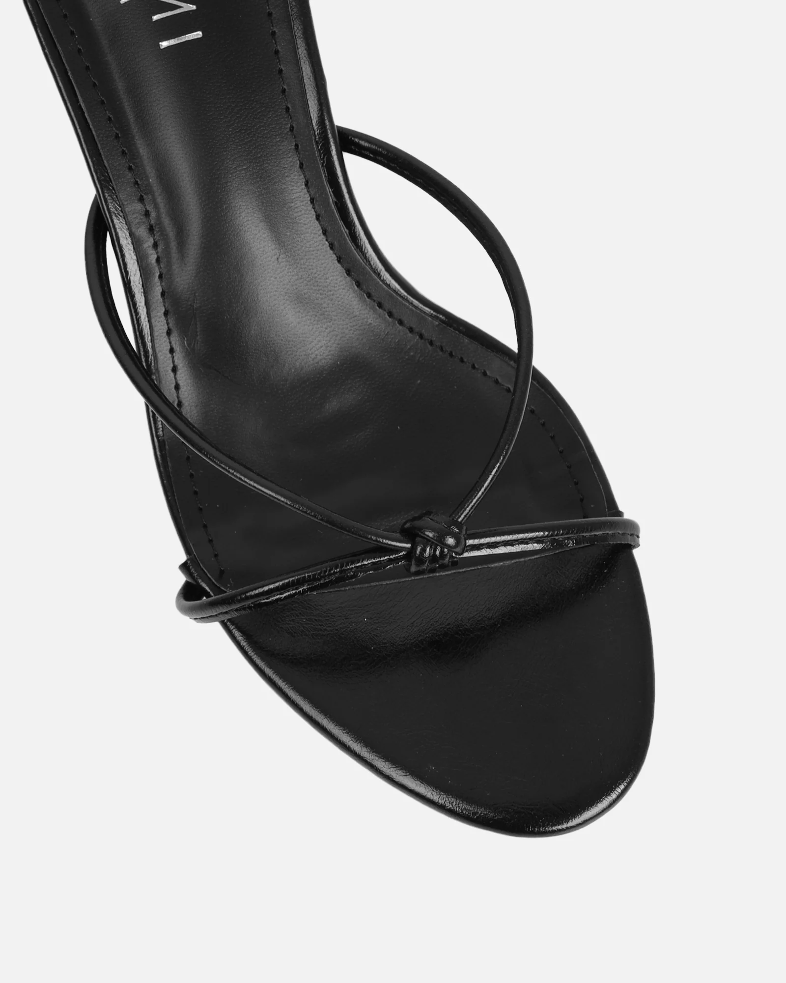 Mines Black Shine Mid Heel Mules - Image 4