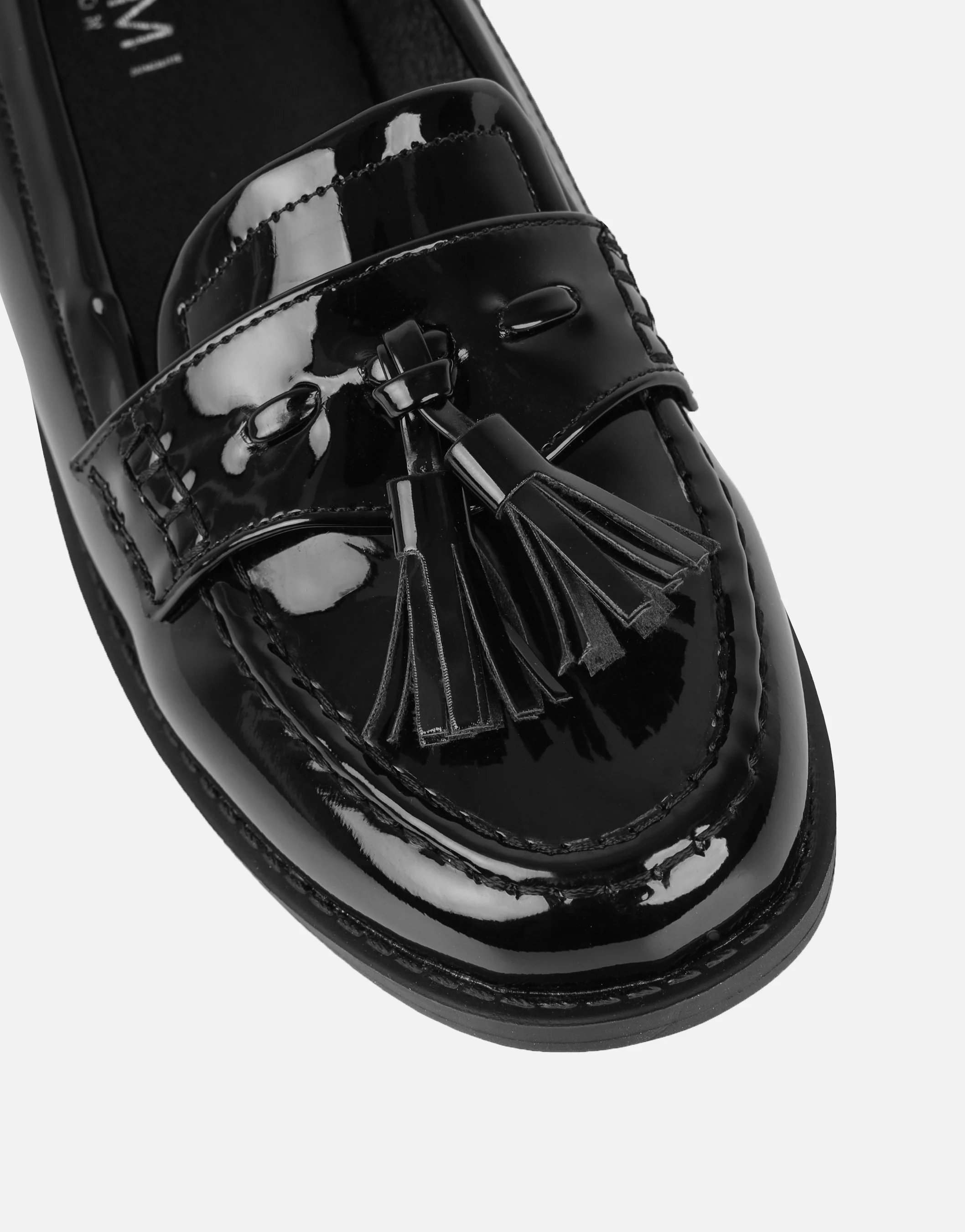 Nerri Black Patent Tassel Loafers - Image 4