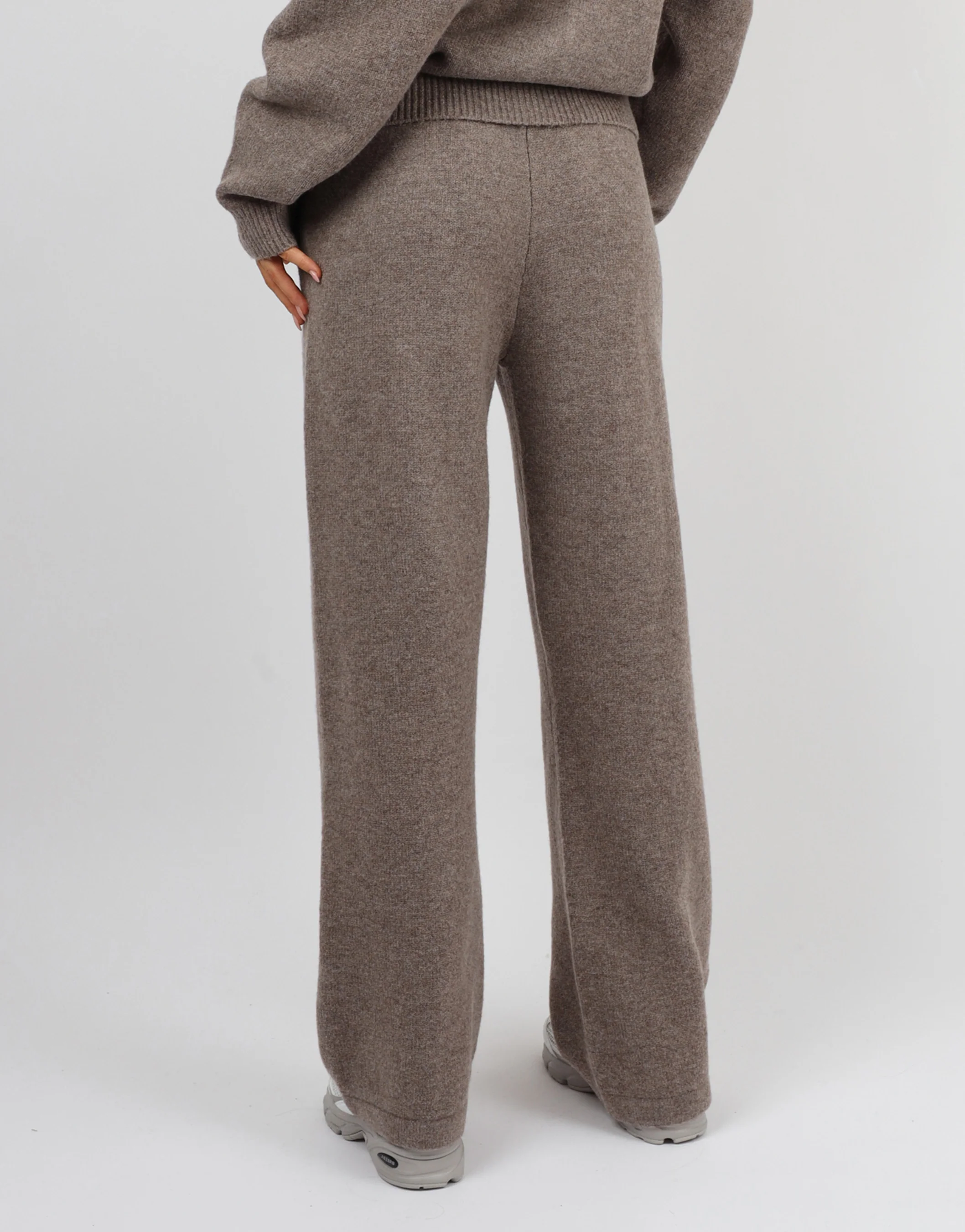 Romy Simmi Studios Chunky Knit Trousers In Mocha - Image 3