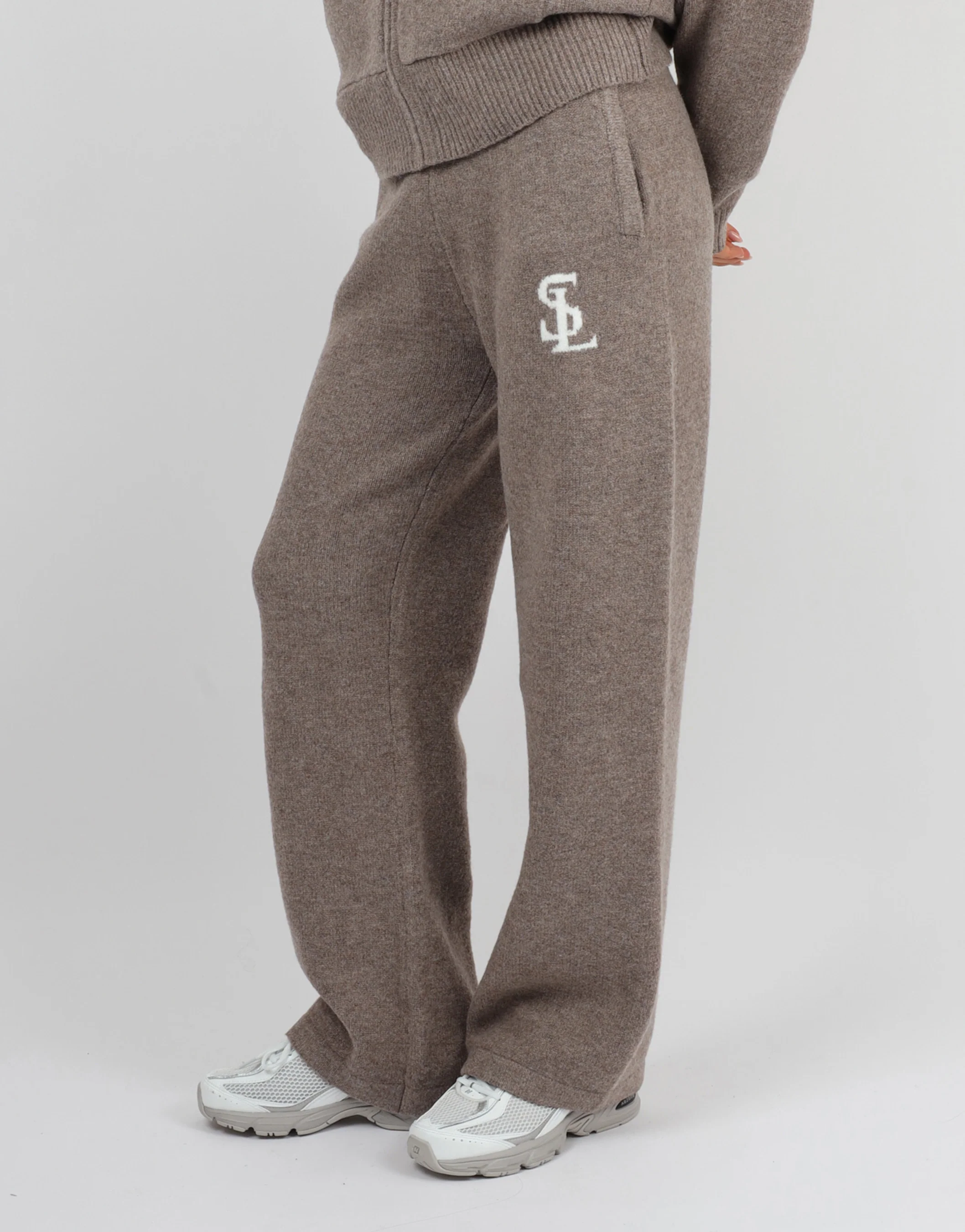 Romy Simmi Studios Chunky Knit Trousers In Mocha - Image 4