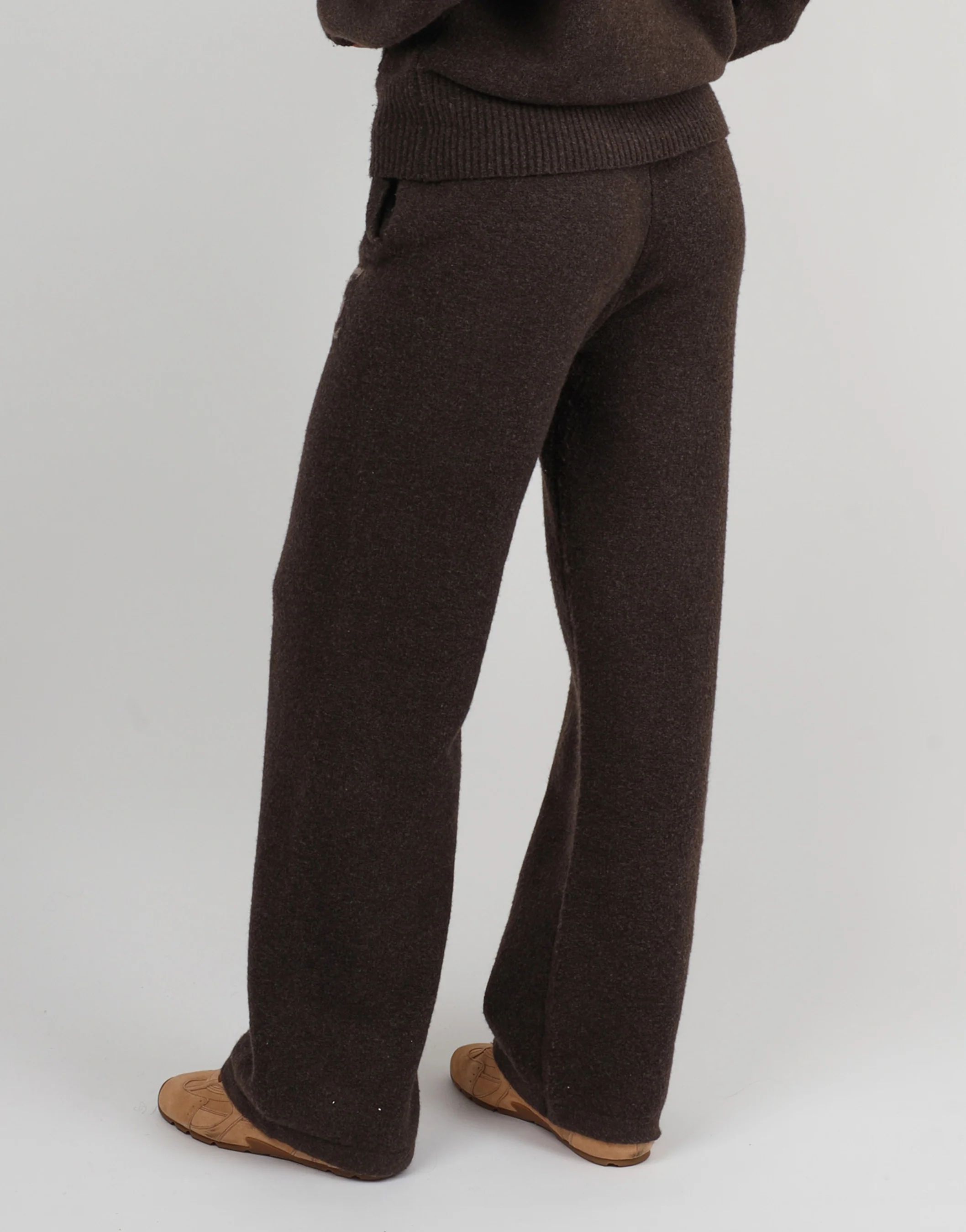 Romy Simmi Studios Chunky Knit Trousers In Teddy - Image 5