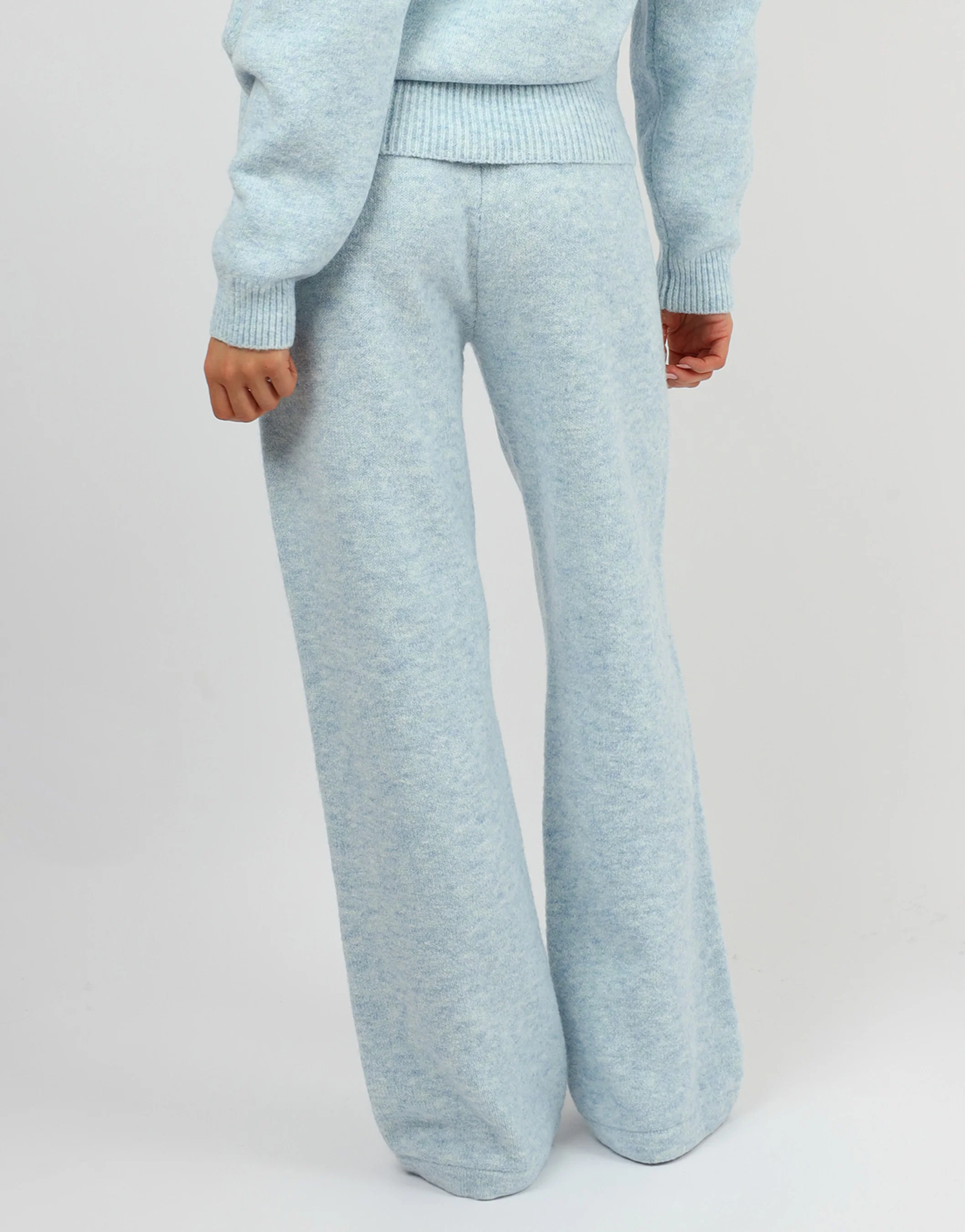 Romy Simmi Studios Chunky Knit Trousers in Blue - Image 4