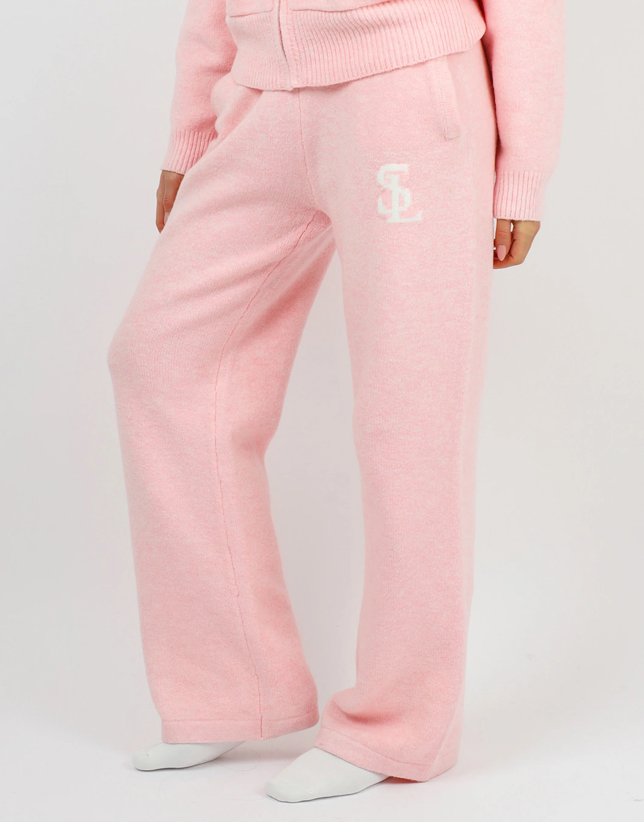 Romy Simmi Studios Chunky Knit Trousers In Pink - Image 5