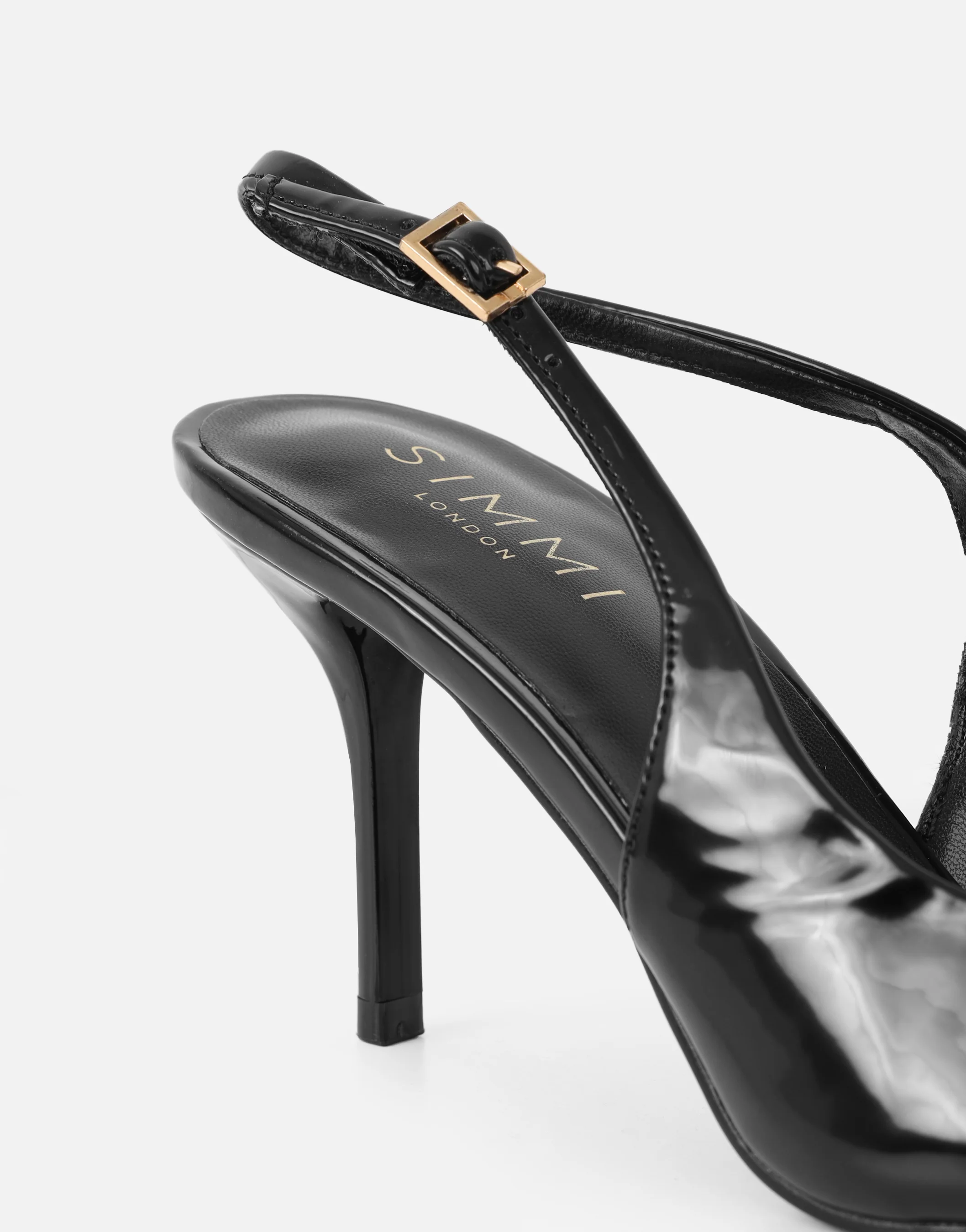 Samaya Black Slingback Court Shoes - Image 3
