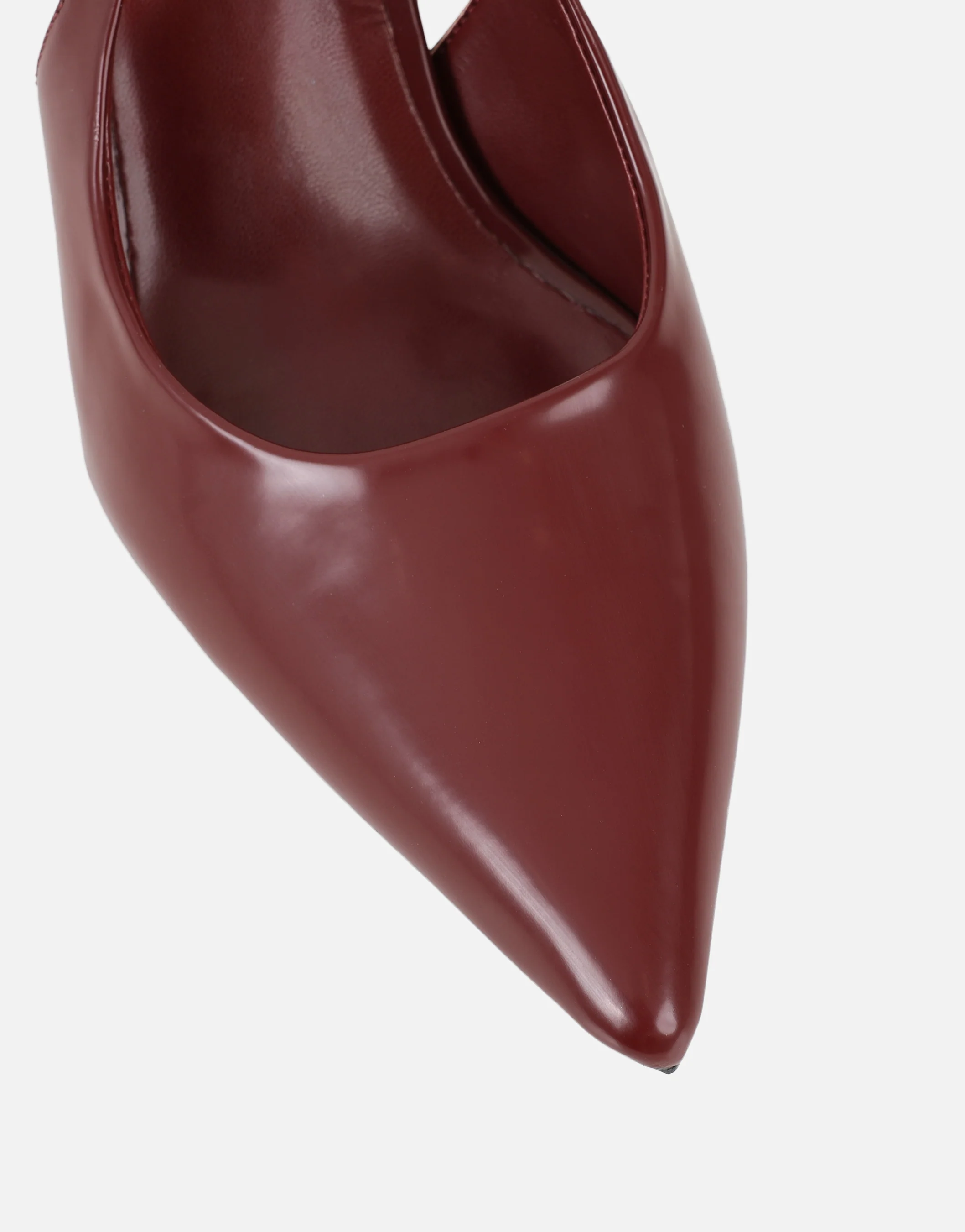 Samaya Burgundy Slingback Court Shoes - Image 4