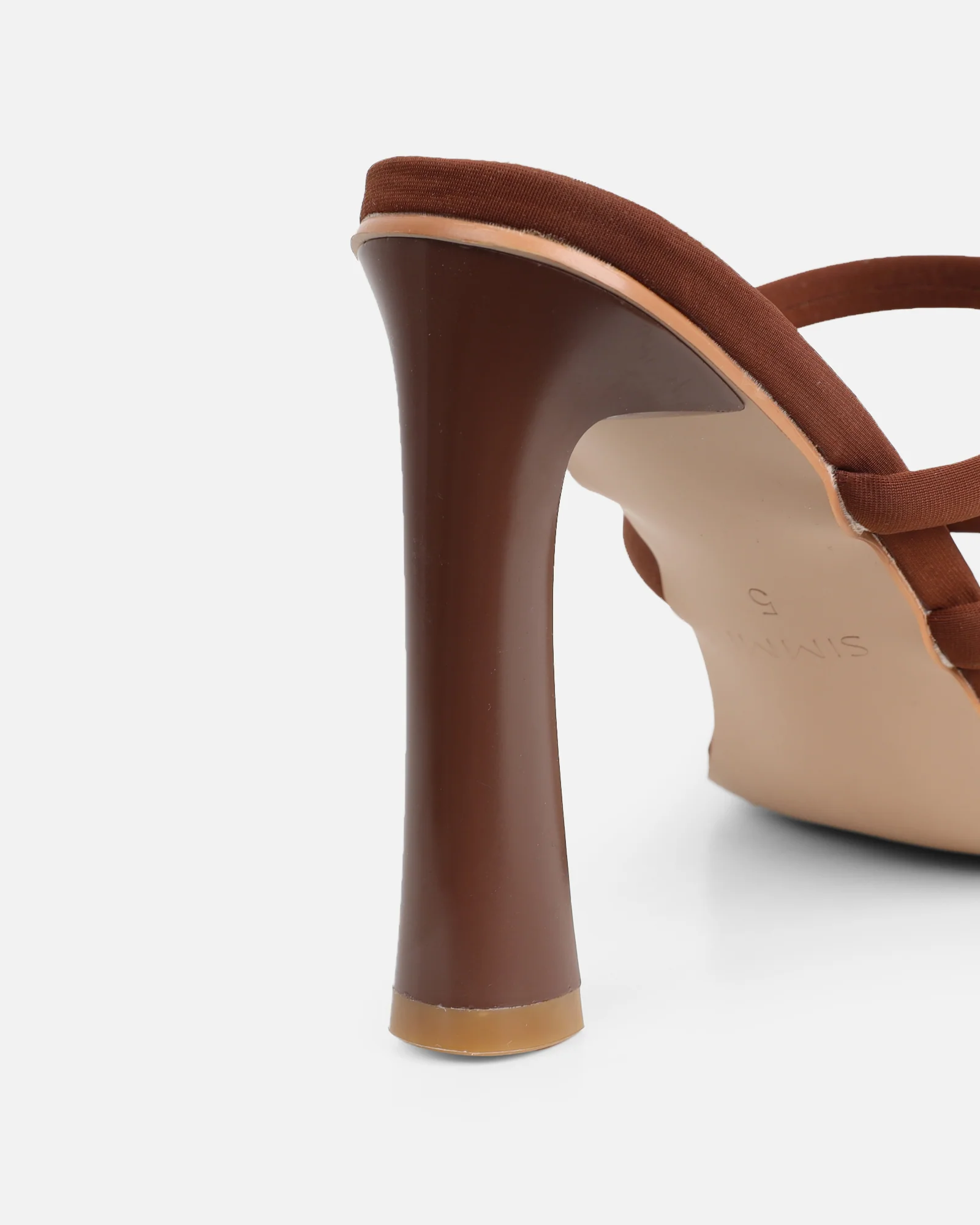 Wosha Brown Lycra Mules - Image 3